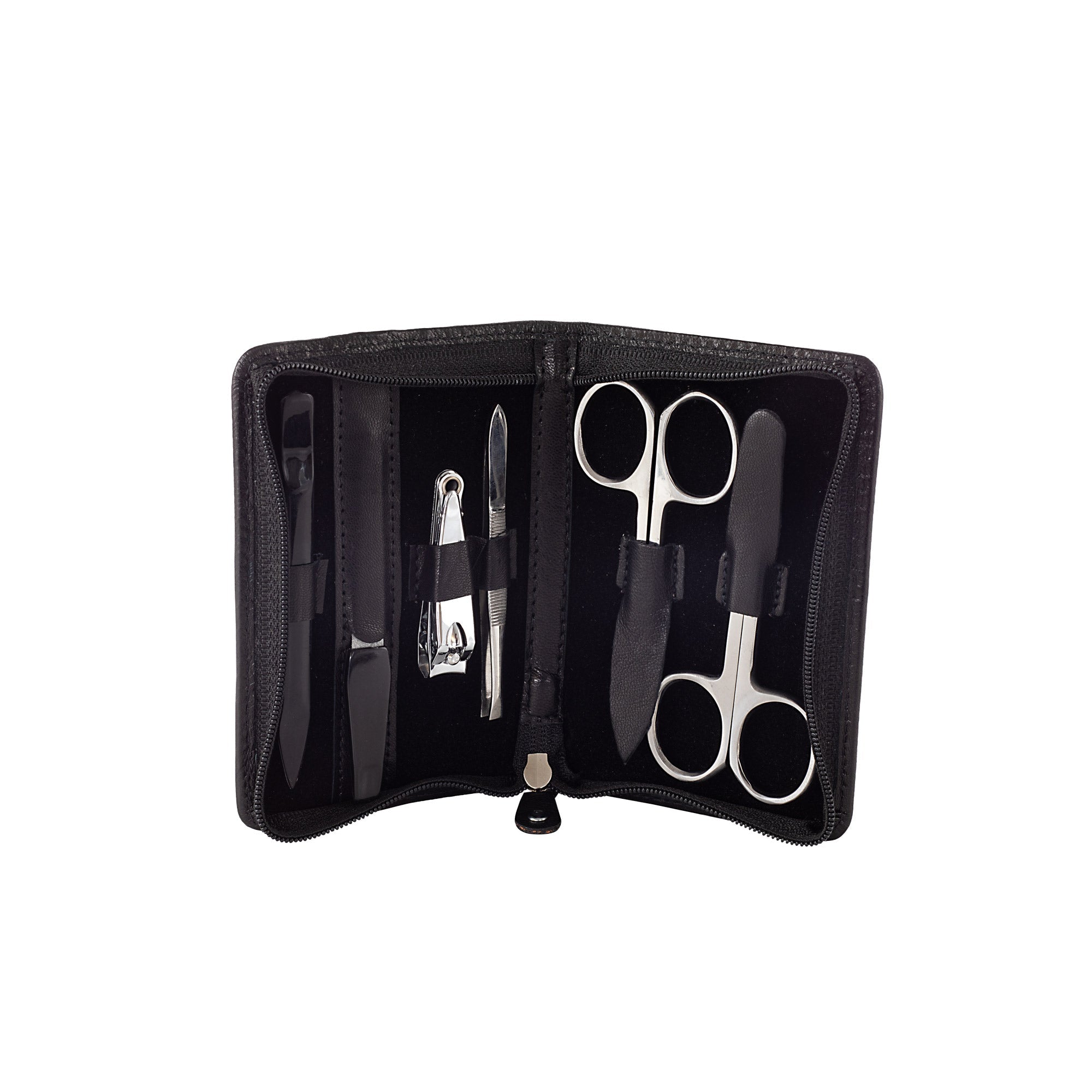 6 tlg. Maniküre-Set mit 2 Scheren und Nagelclip