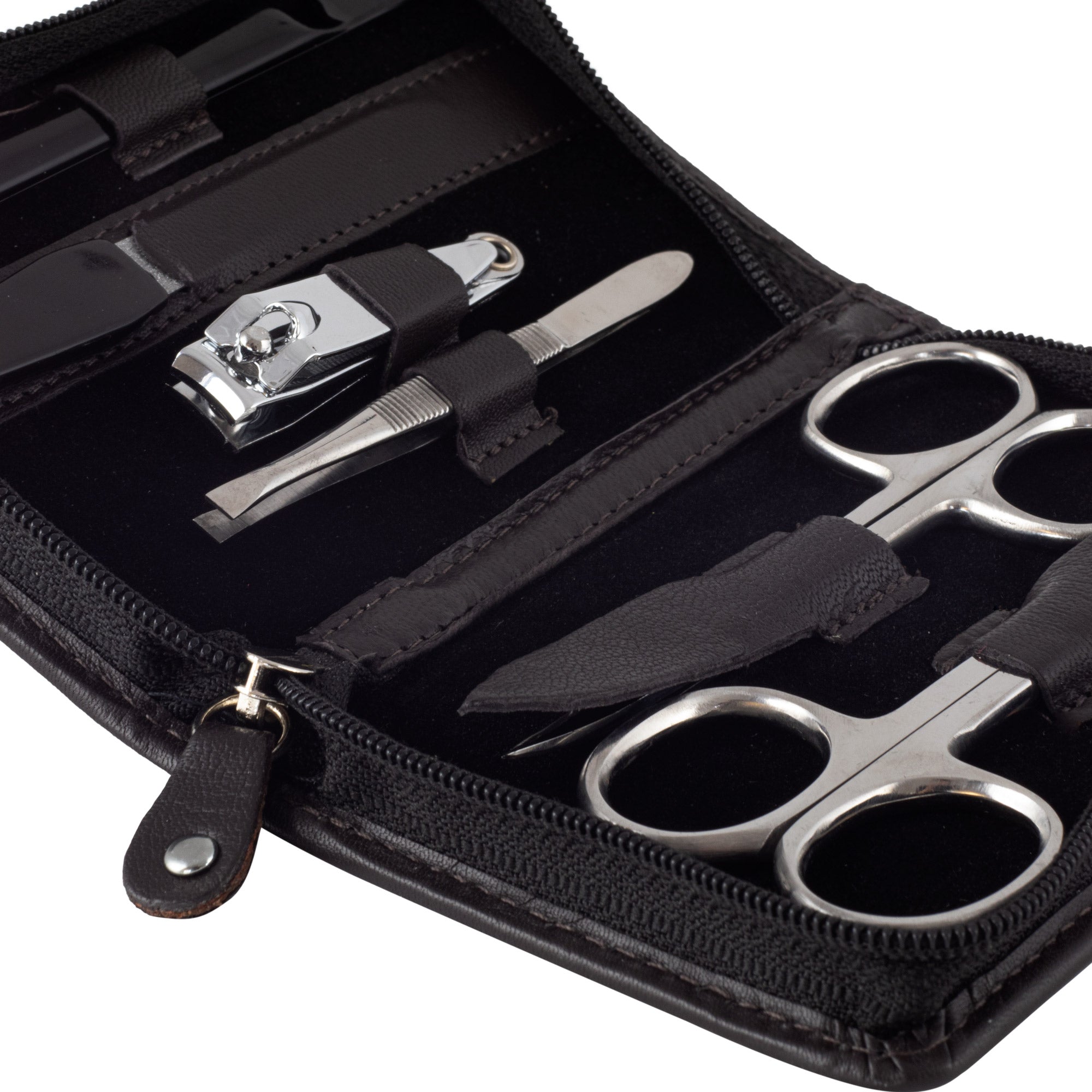 6 tlg. Maniküre-Set mit 2 Scheren und Nagelclip