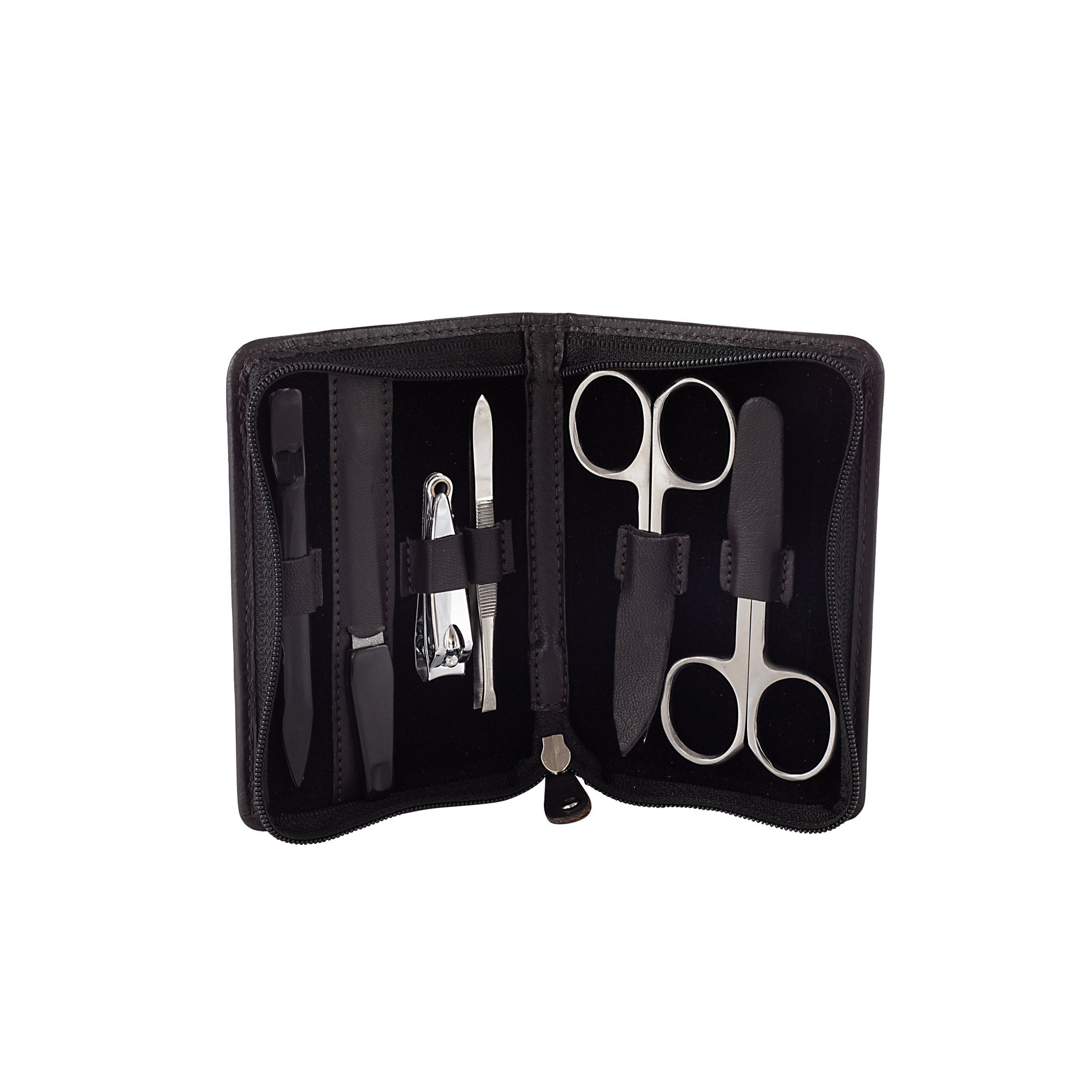 6 tlg. Maniküre-Set mit 2 Scheren und Nagelclip