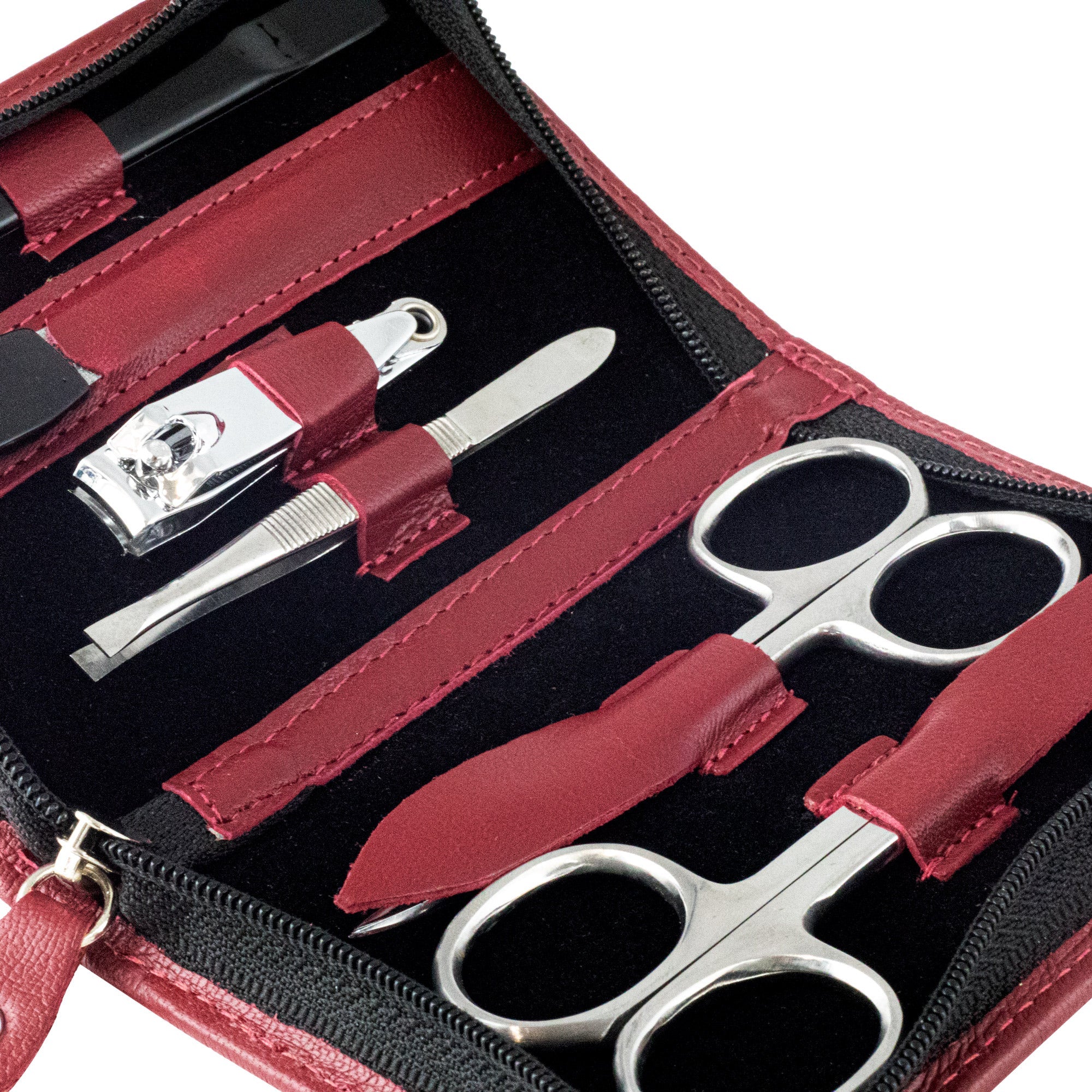 6 tlg. Maniküre-Set mit 2 Scheren und Nagelclip