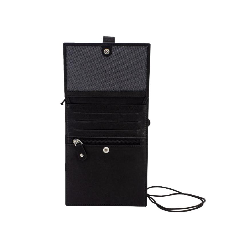 Brustbeutel aus Leder mit RFID & NFC Scanschutz