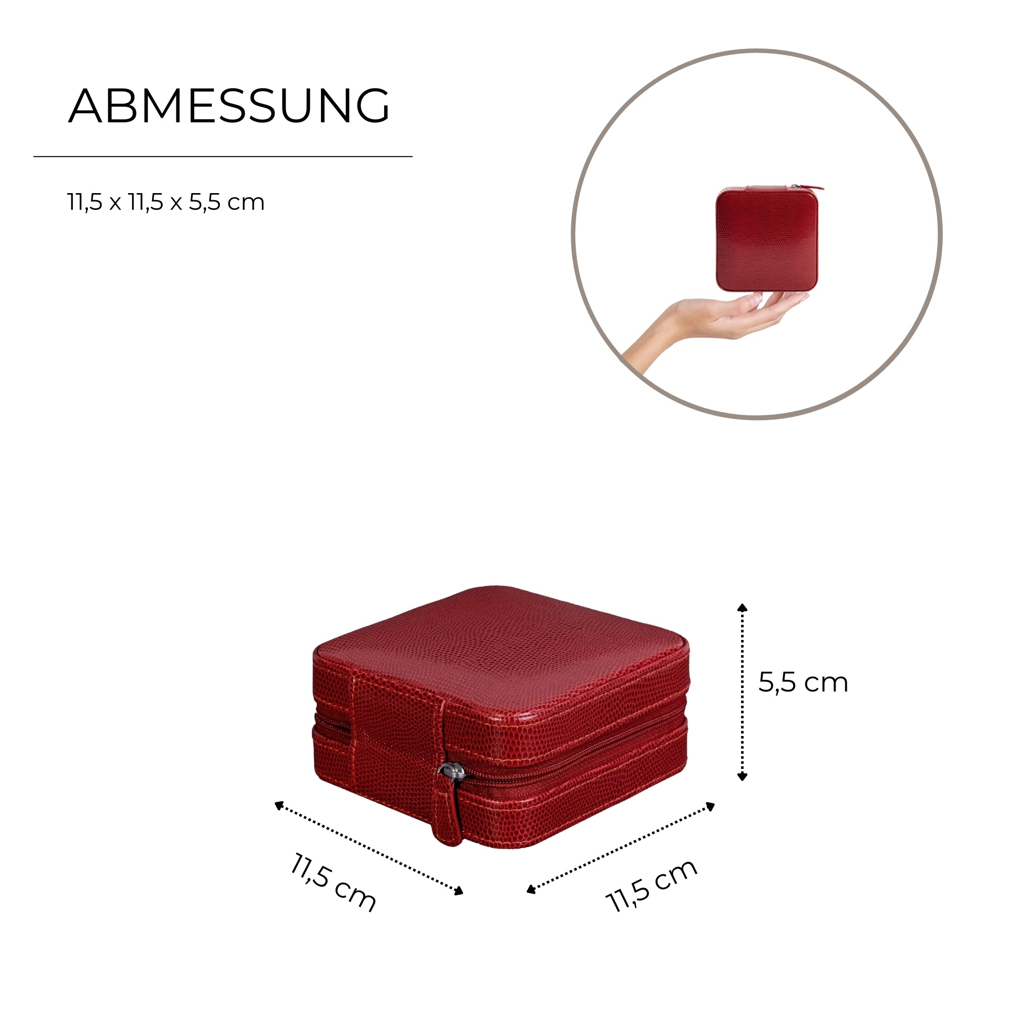 MILANO Schmucketui in Lizard Optik