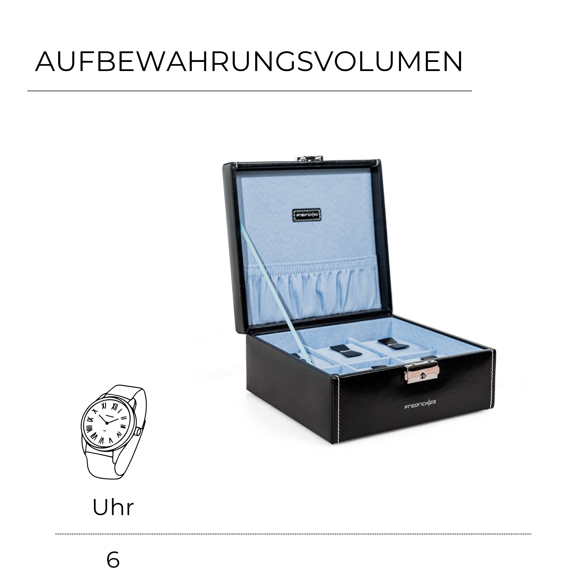 Bond watch box for 6 watches