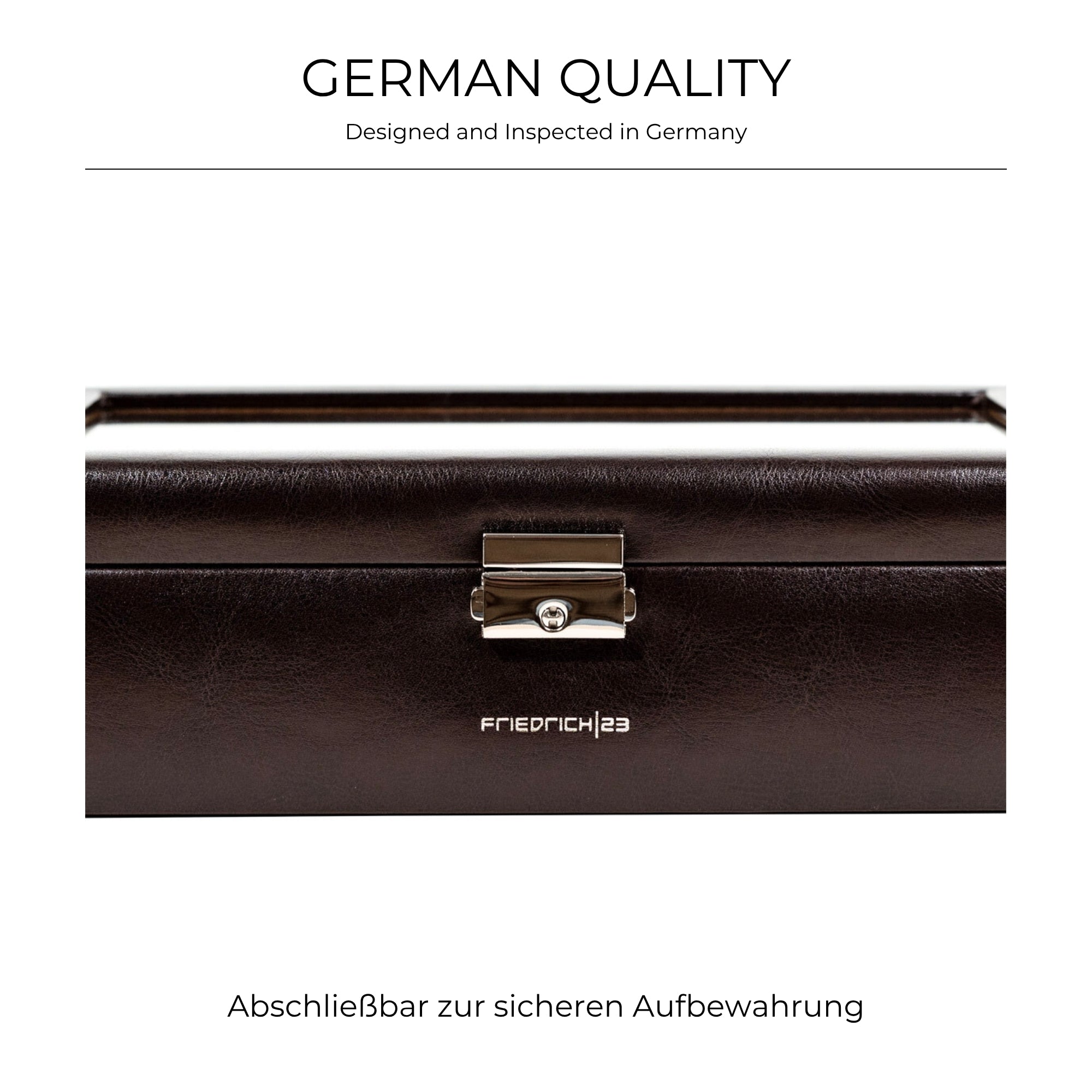 BOND Uhrenbox für 10 Uhren mit Glasdeckel