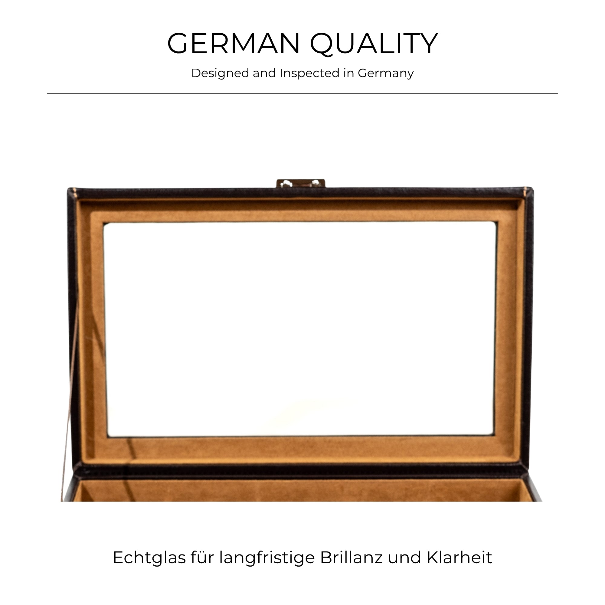 BOND Uhrenbox für 10 Uhren mit Glasdeckel