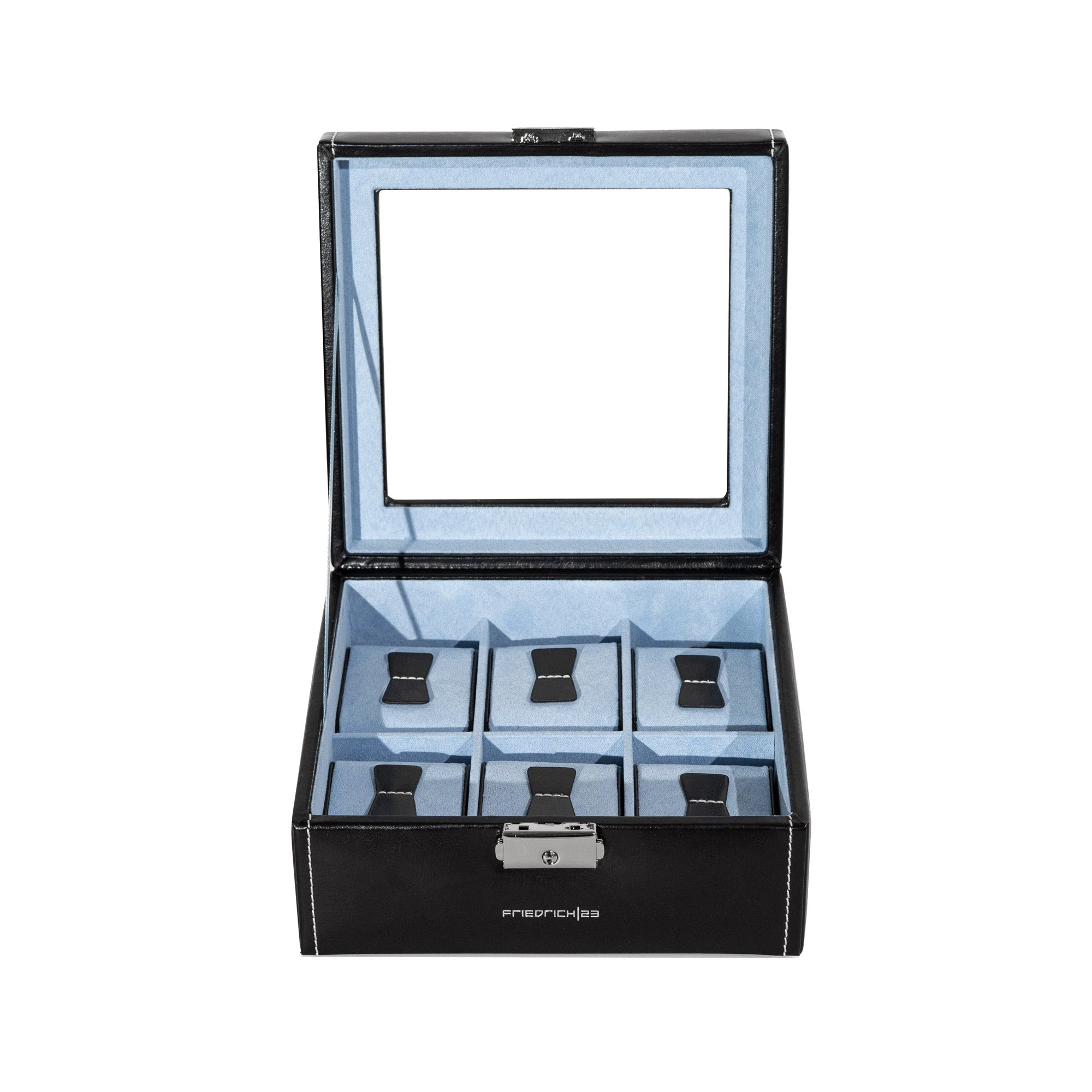 BOND Uhrenbox für 6 Uhren mit Glasdeckel