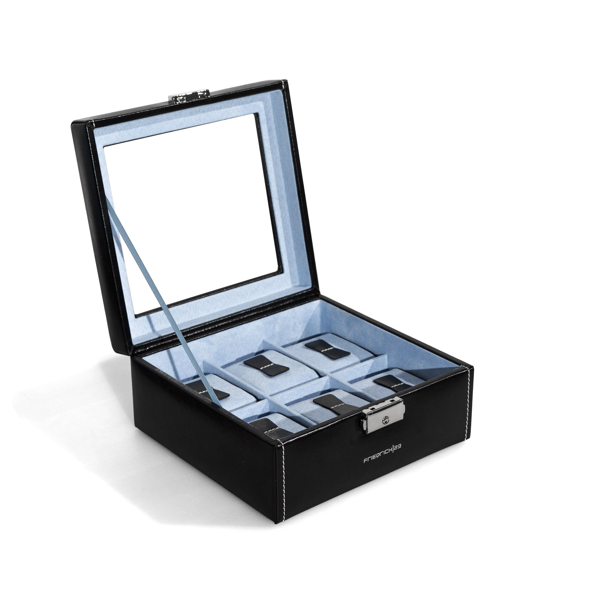 BOND Uhrenbox für 6 Uhren mit Glasdeckel