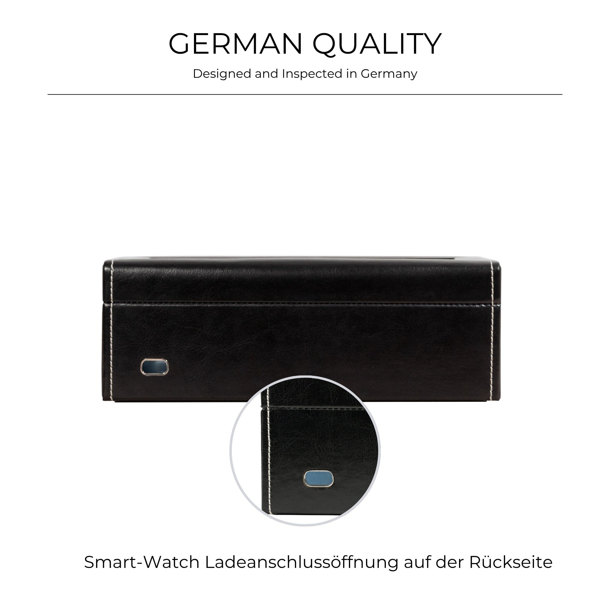 BOND Uhrenbox für 4 Uhren mit Glasdeckel