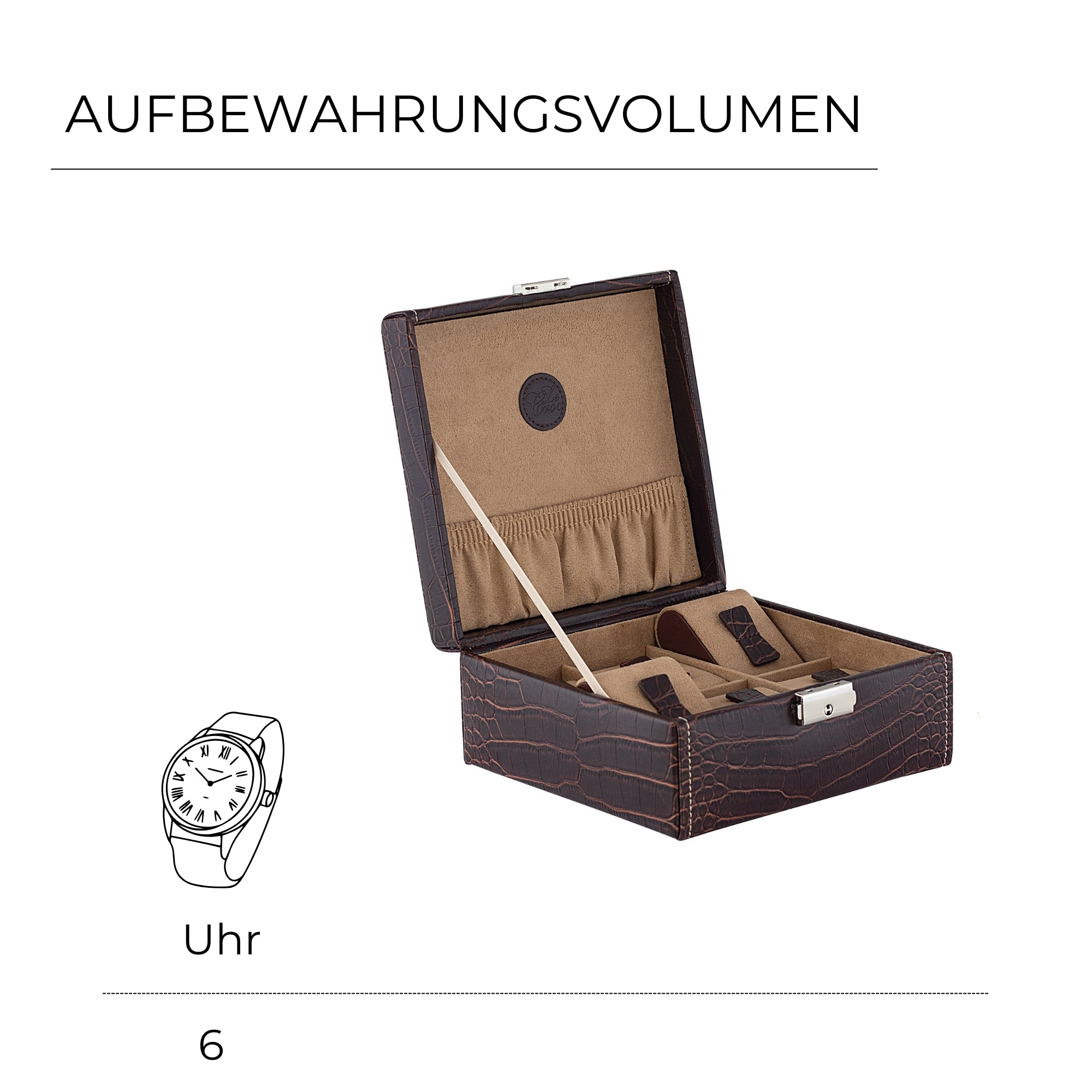 Le Croc watch box for 6 watches