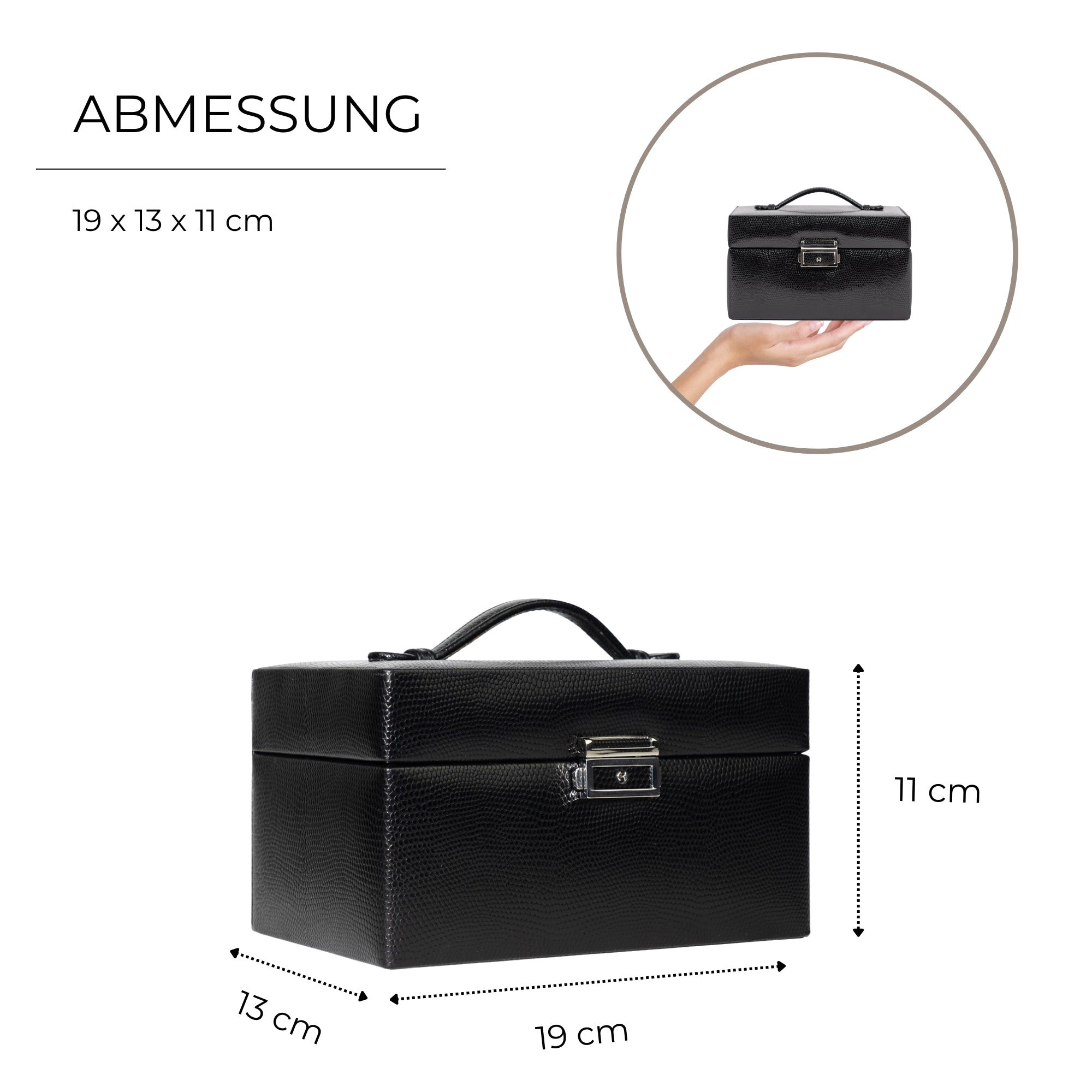 Milano jewelry box in lizard optics