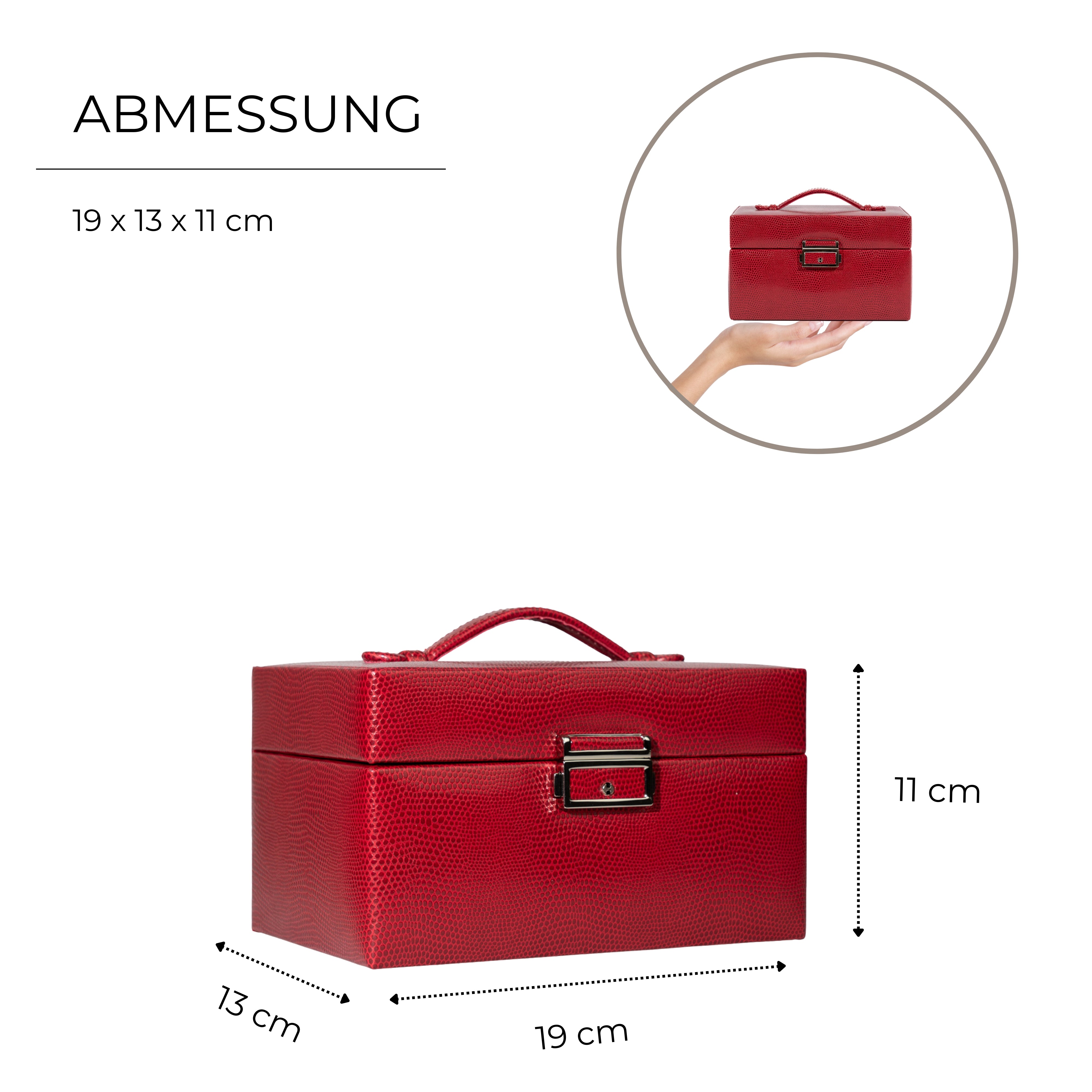 Milano jewelry box in lizard optics