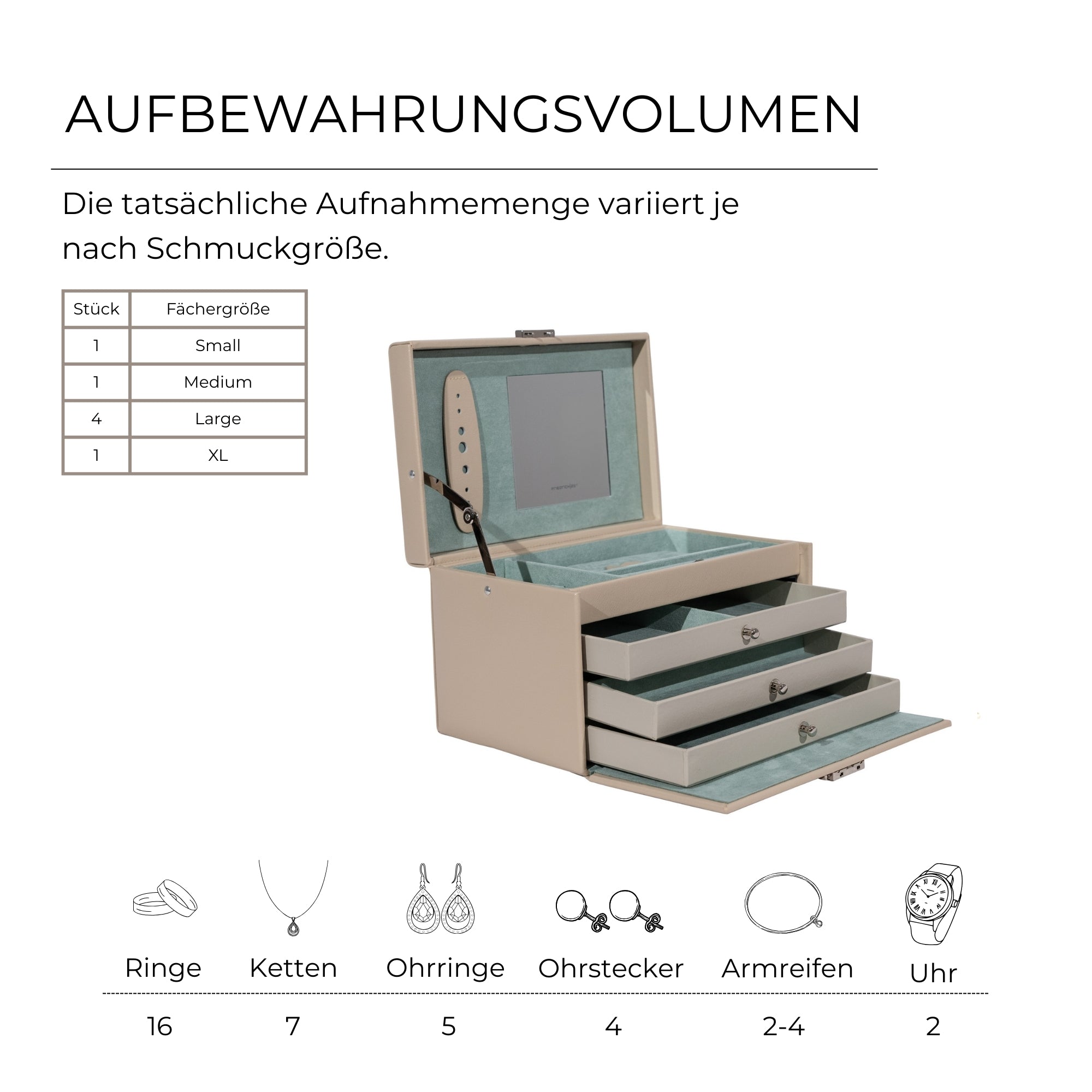 CLASSICO Schmuckkasten aus Leder