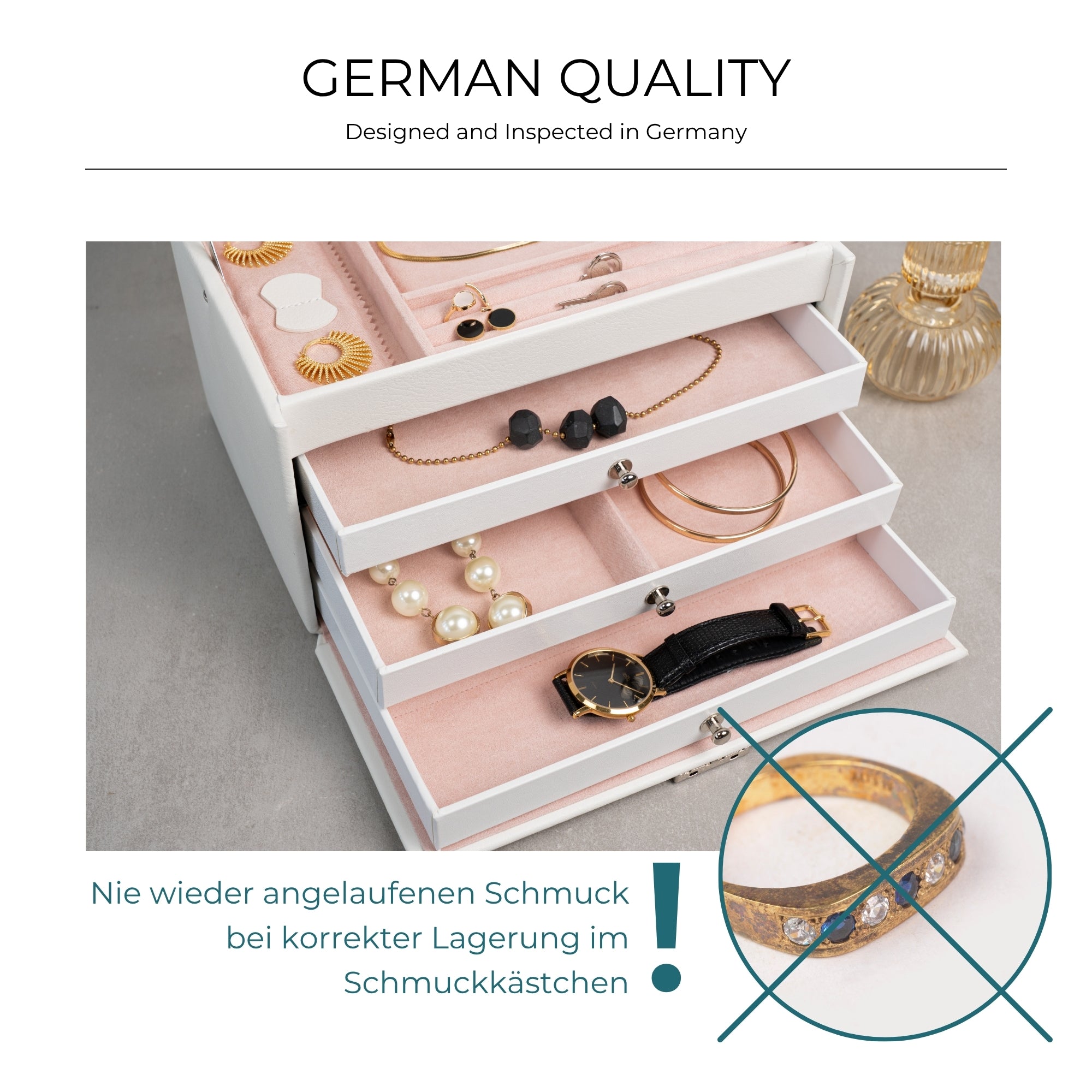 CLASSICO Schmuckkasten Echt Leder - ROSÉ EDITION