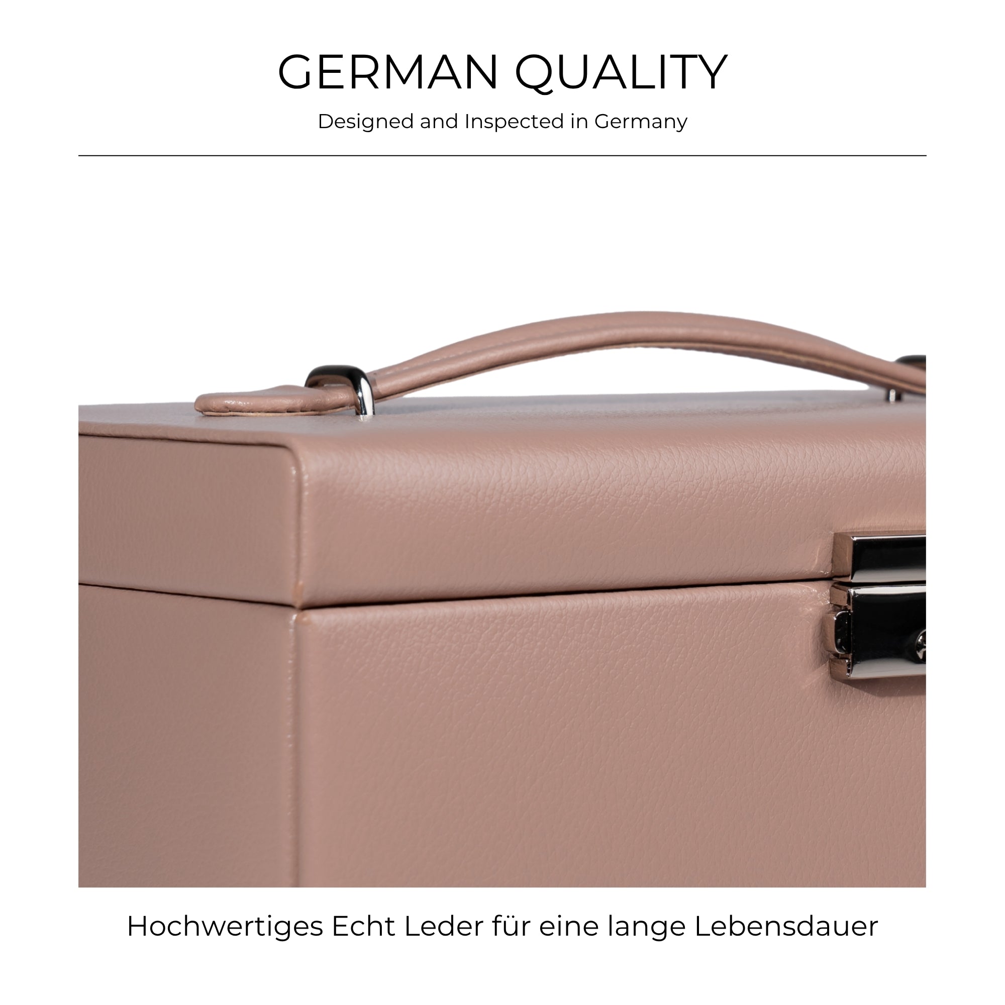 CLASSICO Schmuckkasten Echt Leder - ROSÉ EDITION