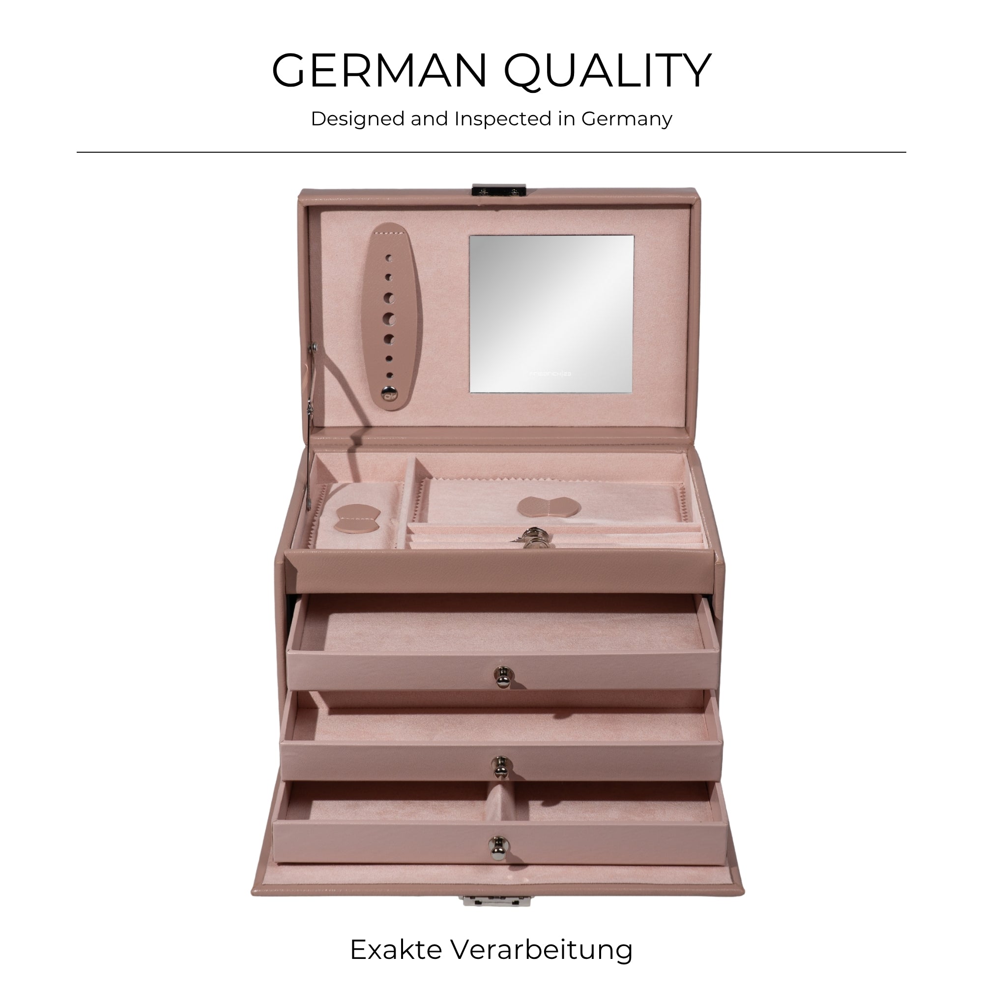 CLASSICO Schmuckkasten Echt Leder - ROSÉ EDITION