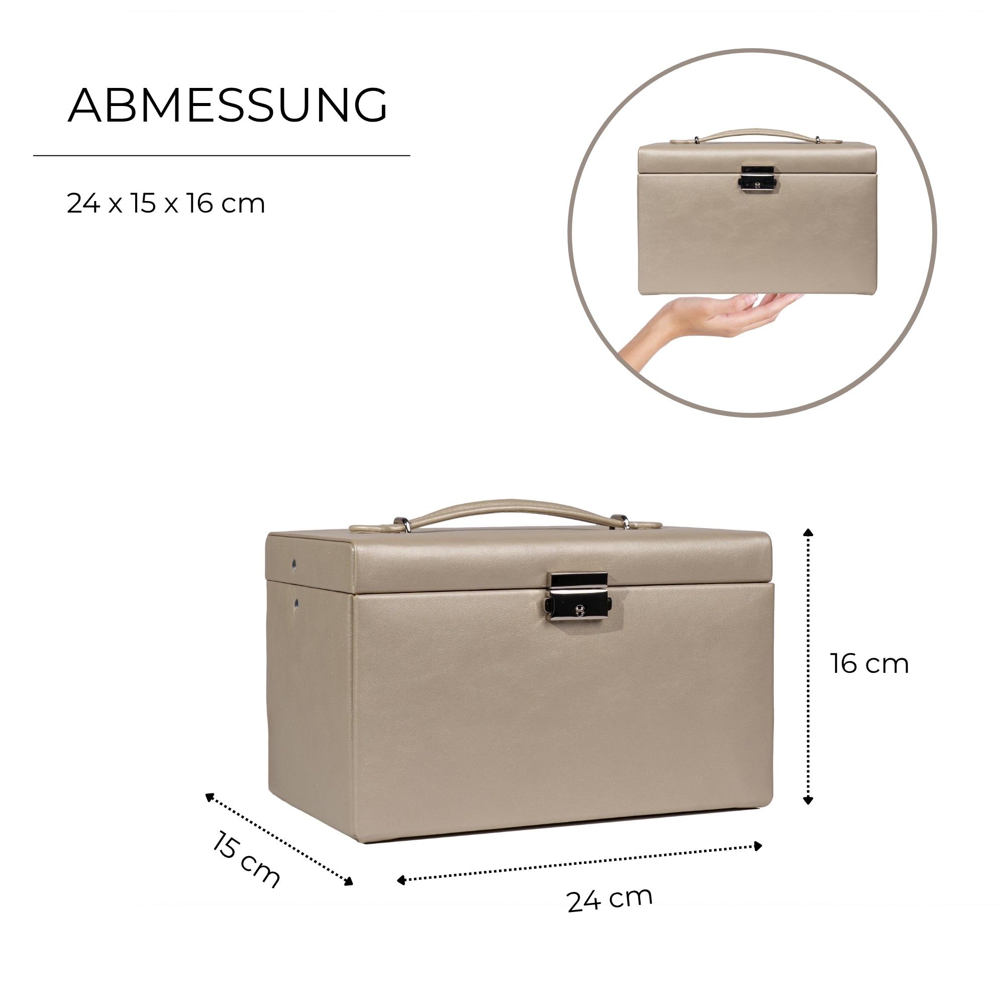 CLASSICO Schmuckkasten Echt Leder - ROSÉ EDITION