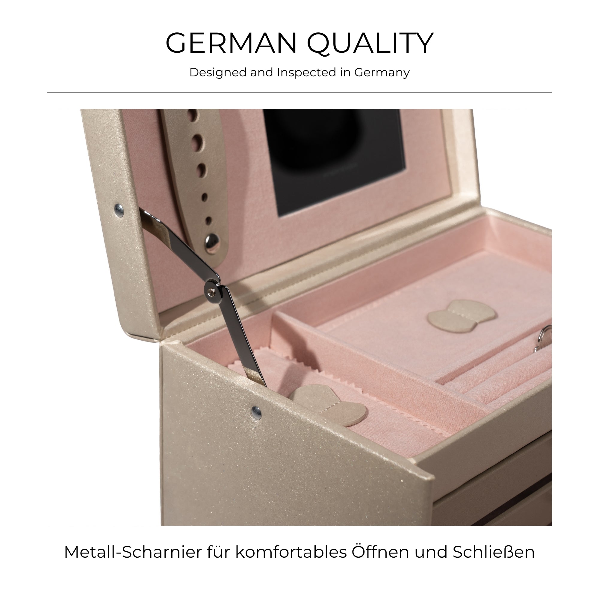 CLASSICO Schmuckkasten Echt Leder - ROSÉ EDITION