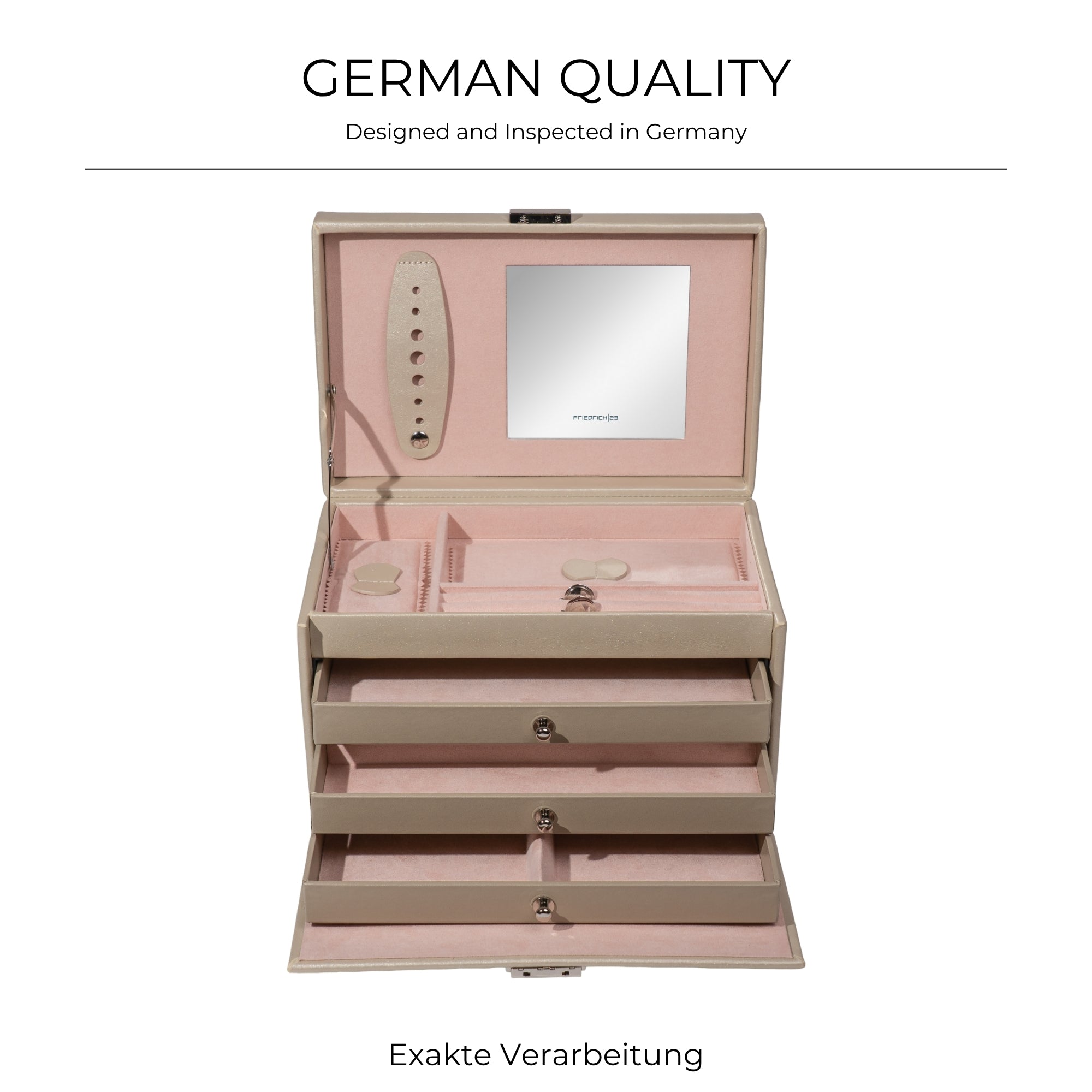 CLASSICO Schmuckkasten Echt Leder - ROSÉ EDITION