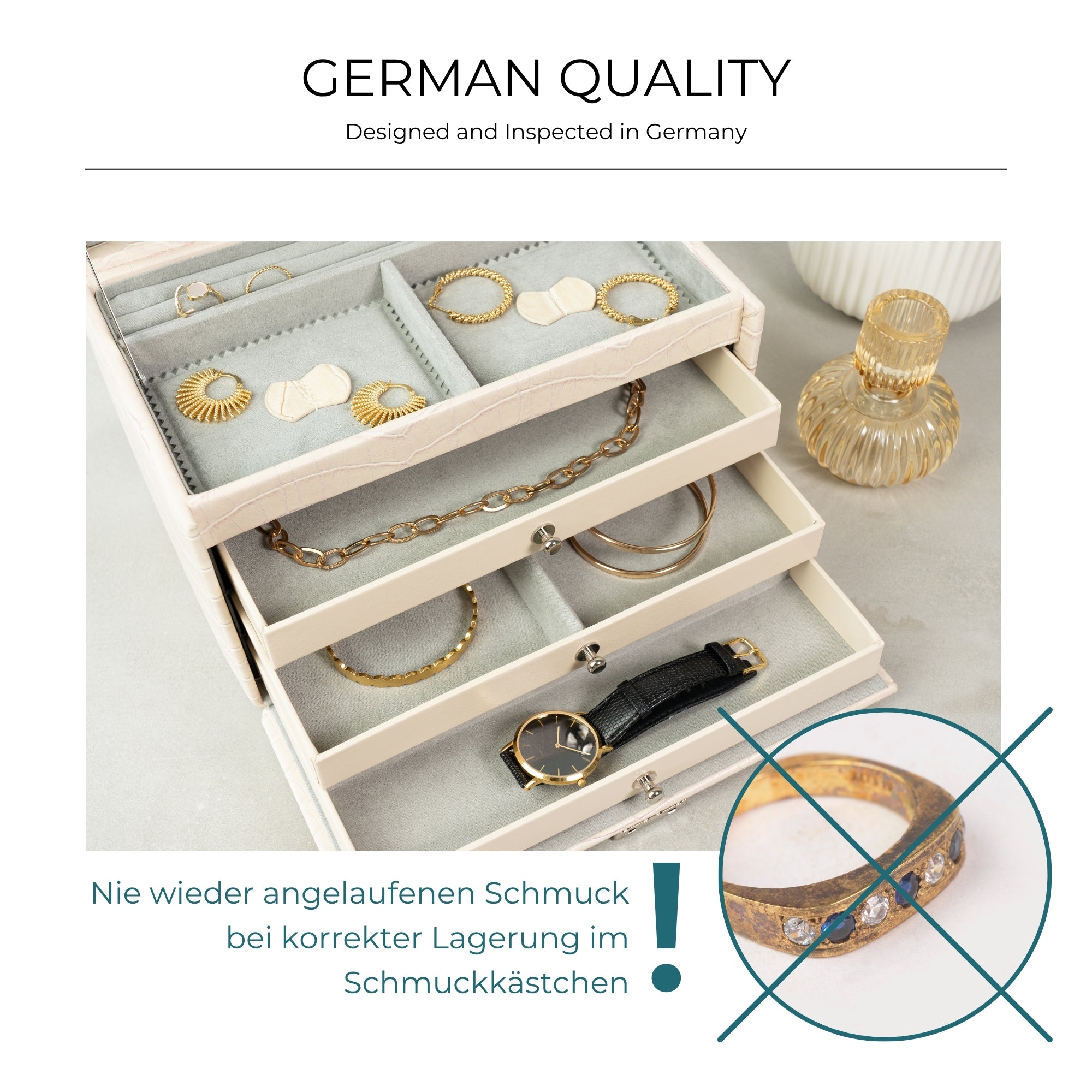 JOLIE Schmuckkästchen in Kroko Optik
