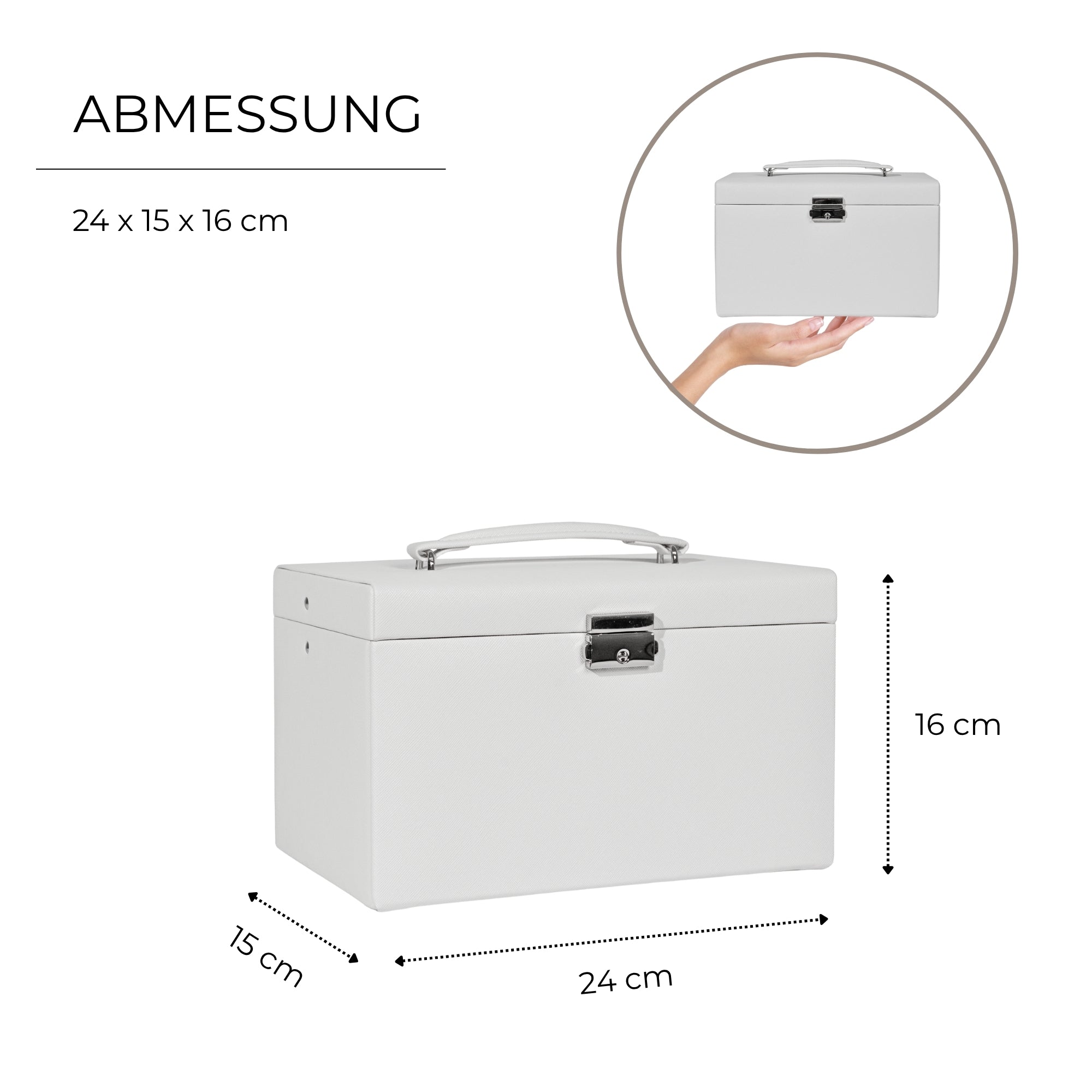 JOLIE Schmuckkästchen in Kreuznarben Optik