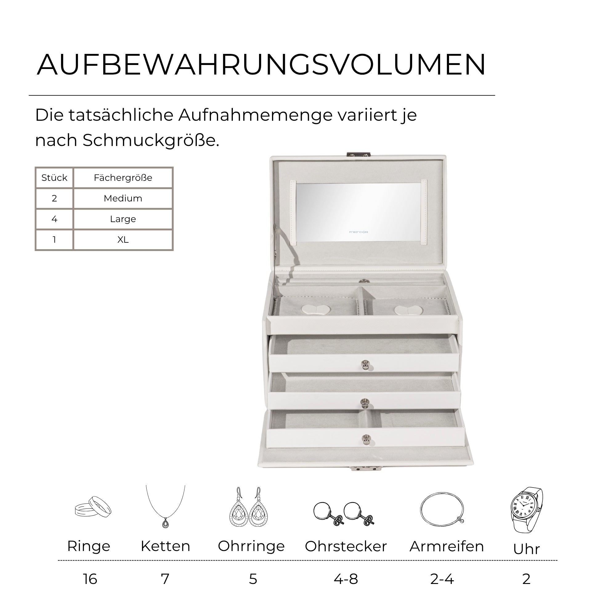 JOLIE Schmuckkästchen in Kreuznarben Optik