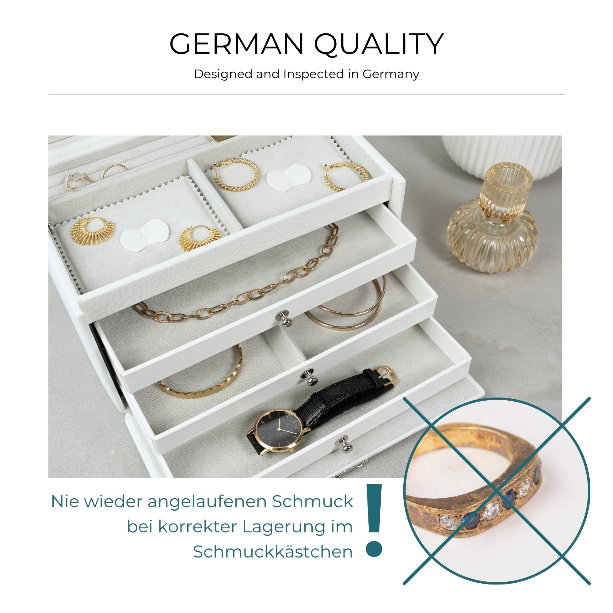 JOLIE Schmuckkästchen in Kreuznarben Optik