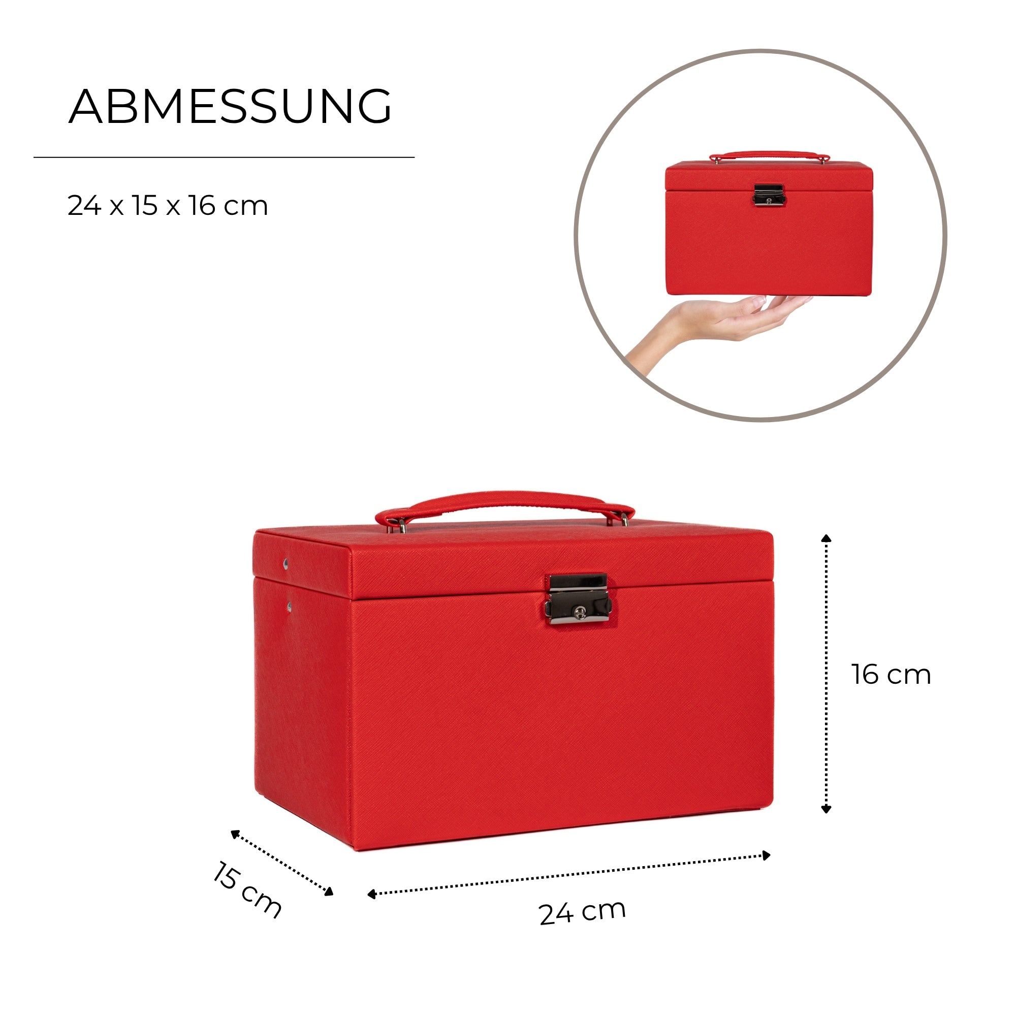 JOLIE Schmuckkästchen in Kreuznarben Optik
