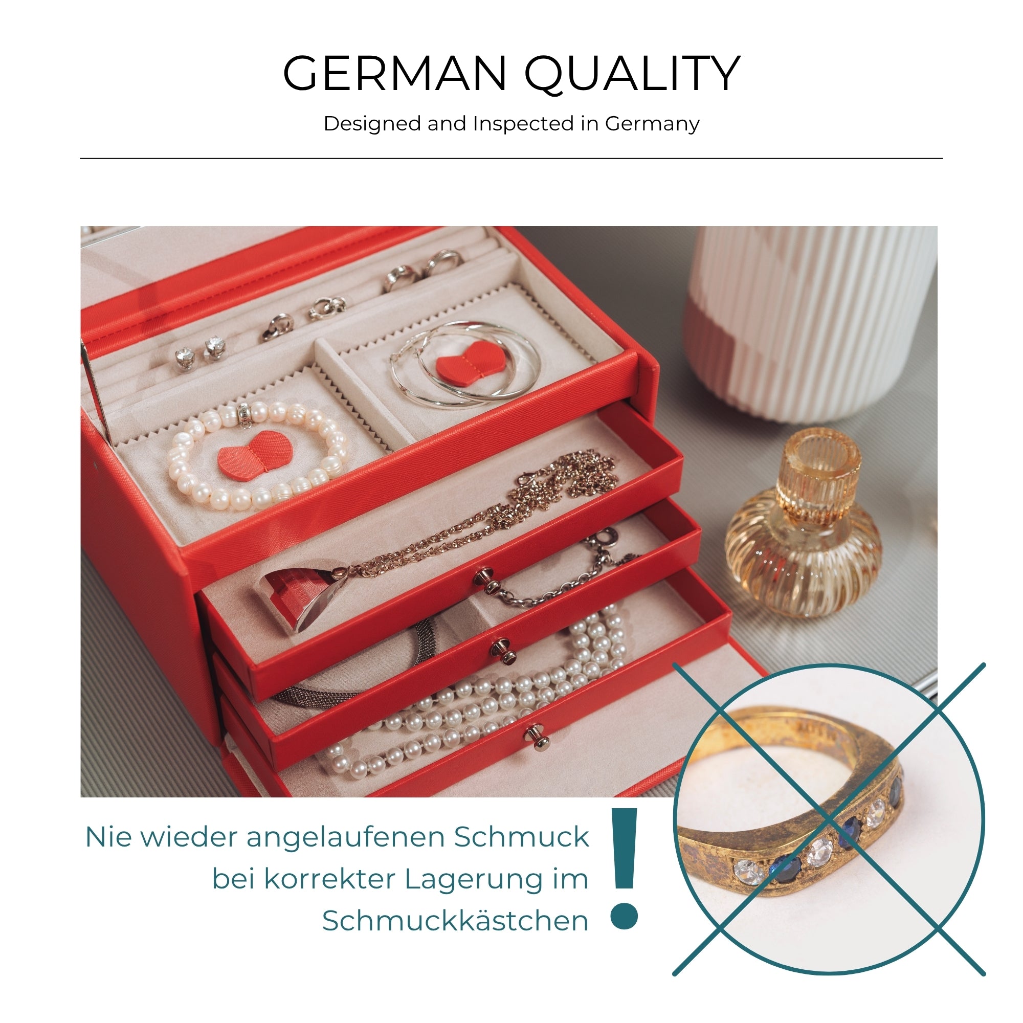 JOLIE Schmuckkästchen in Kreuznarben Optik