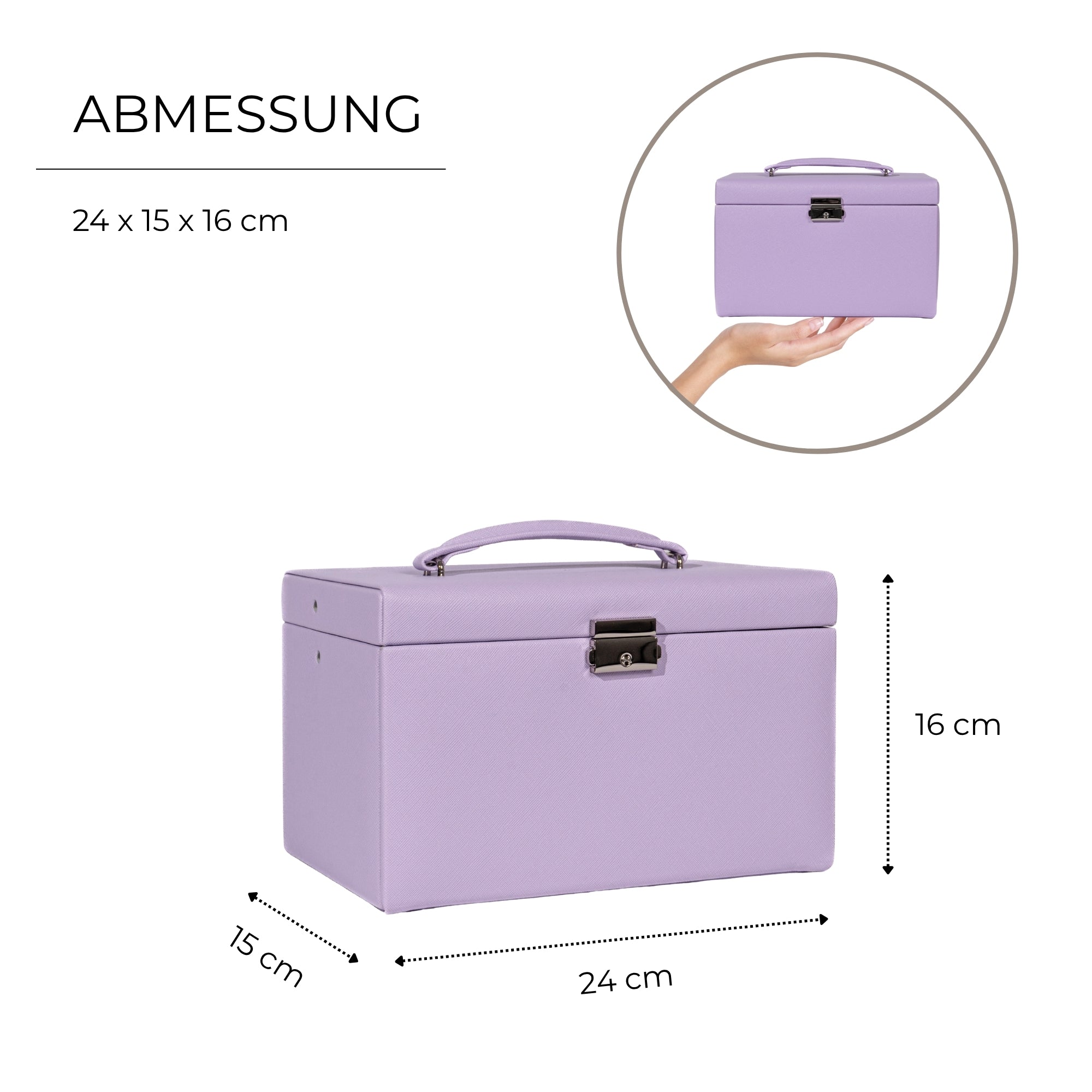 JOLIE Schmuckkästchen in Kreuznarben Optik