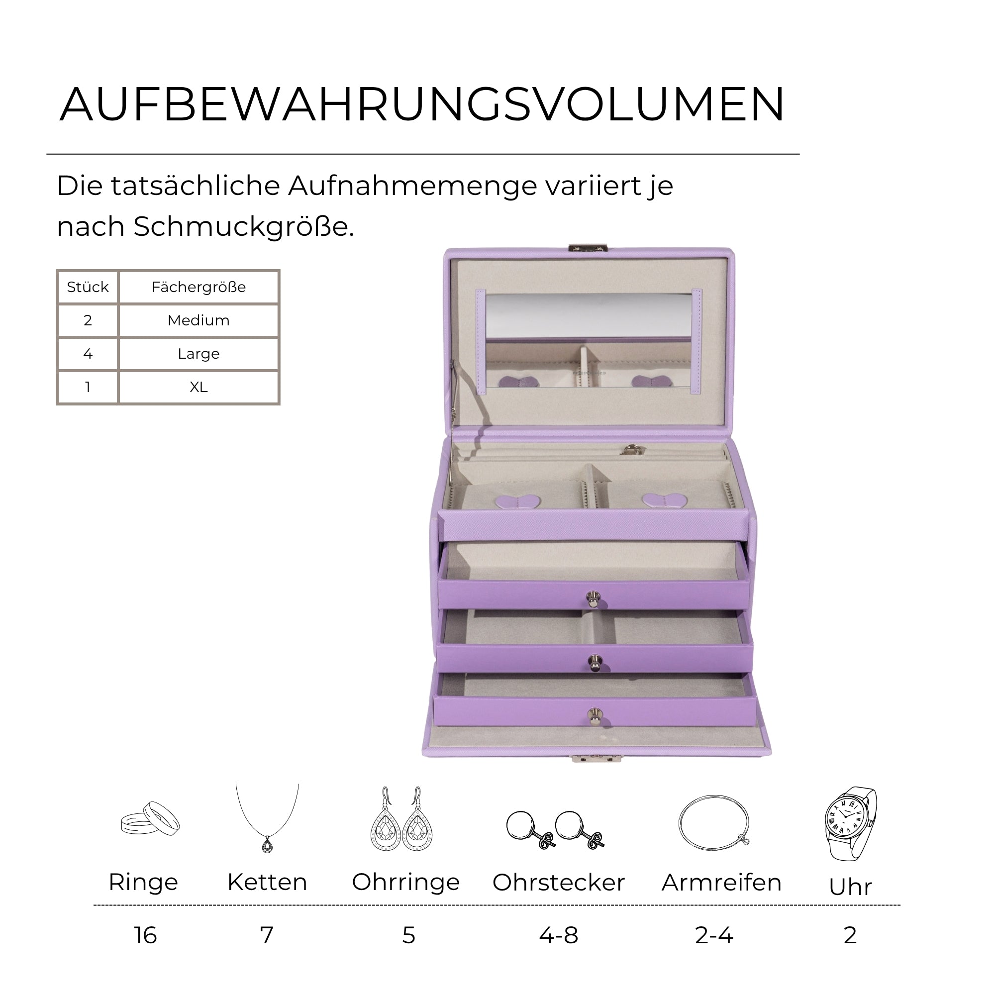 JOLIE Schmuckkästchen in Kreuznarben Optik