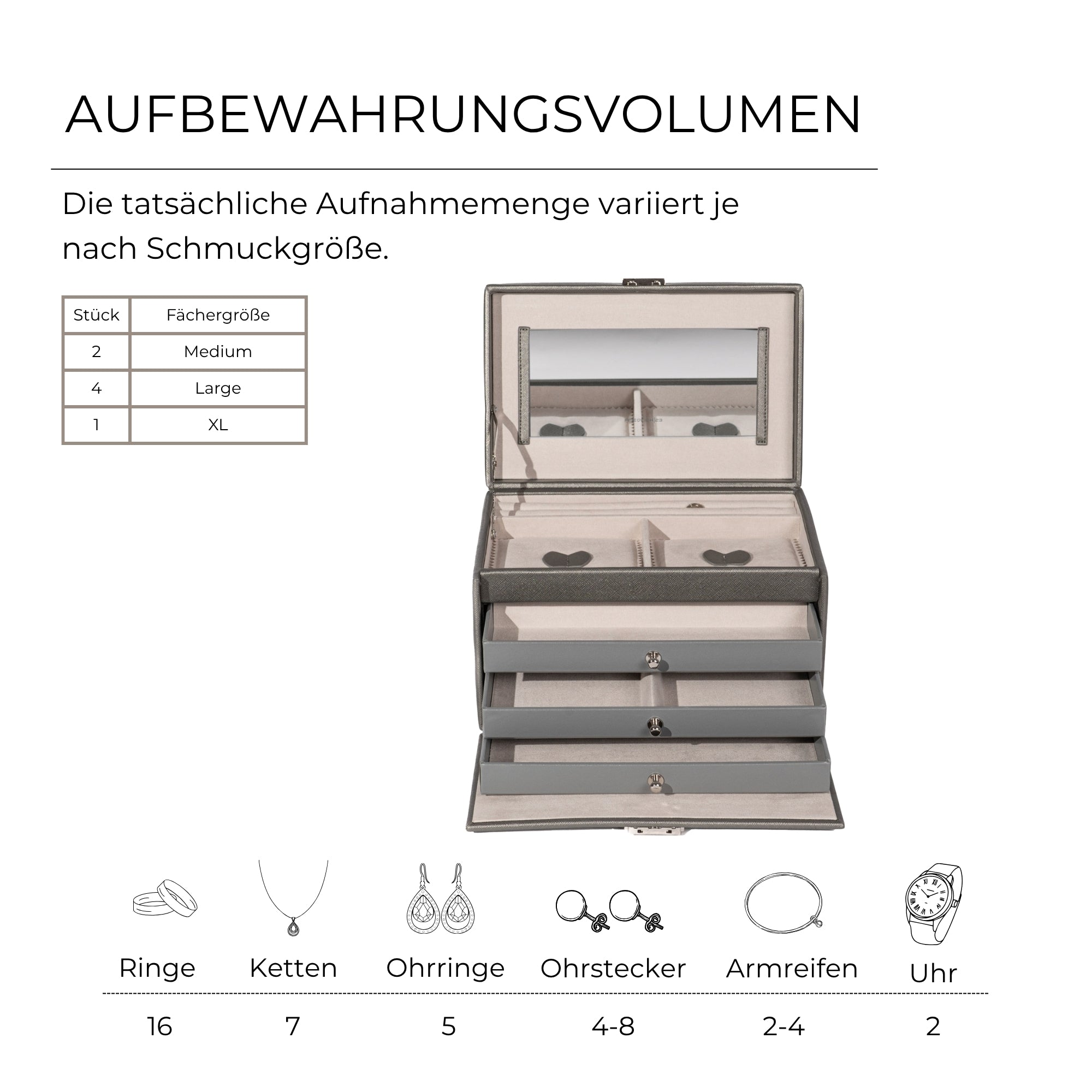 JOLIE Schmuckkästchen in Kreuznarben Optik