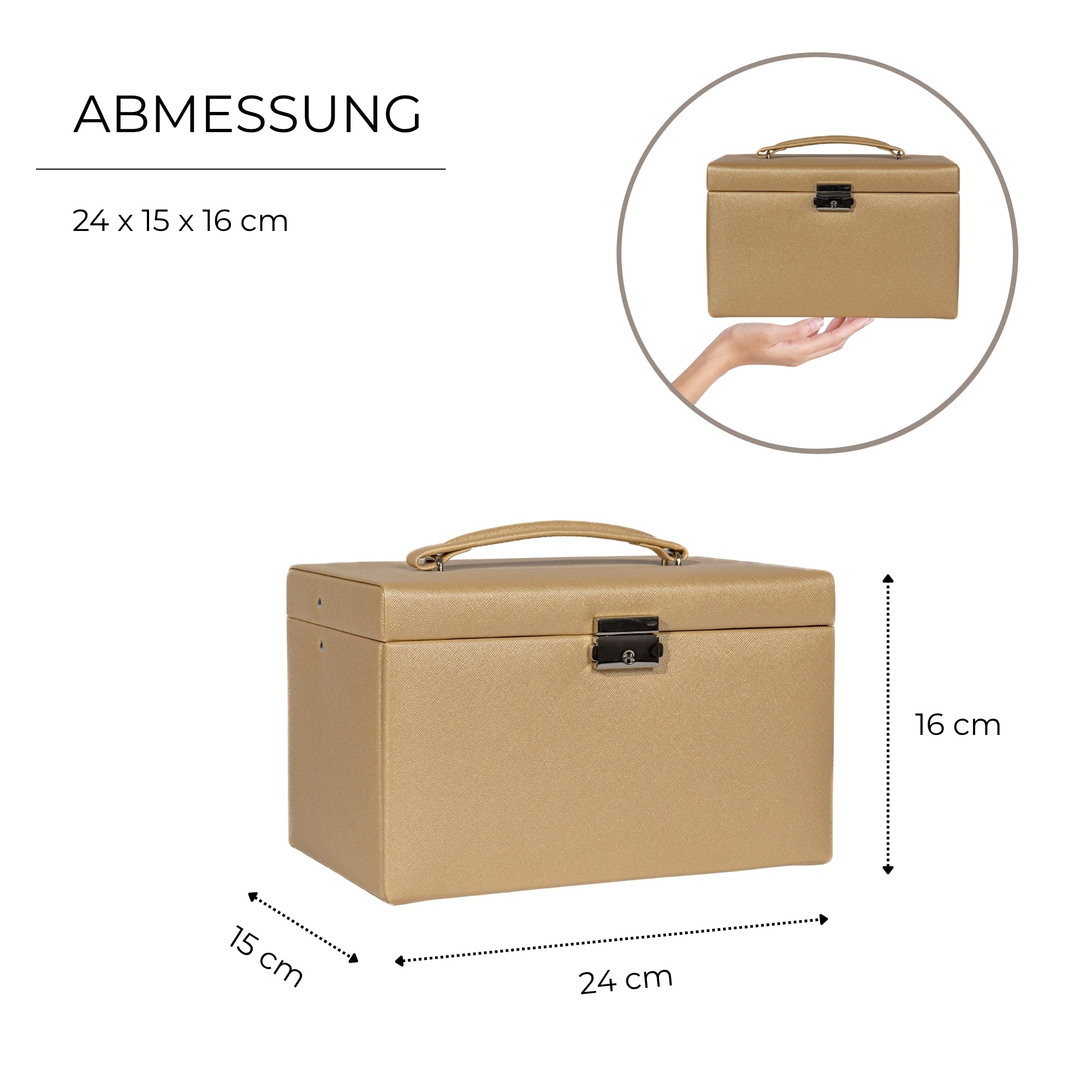 JOLIE Schmuckkästchen in Kreuznarben Optik