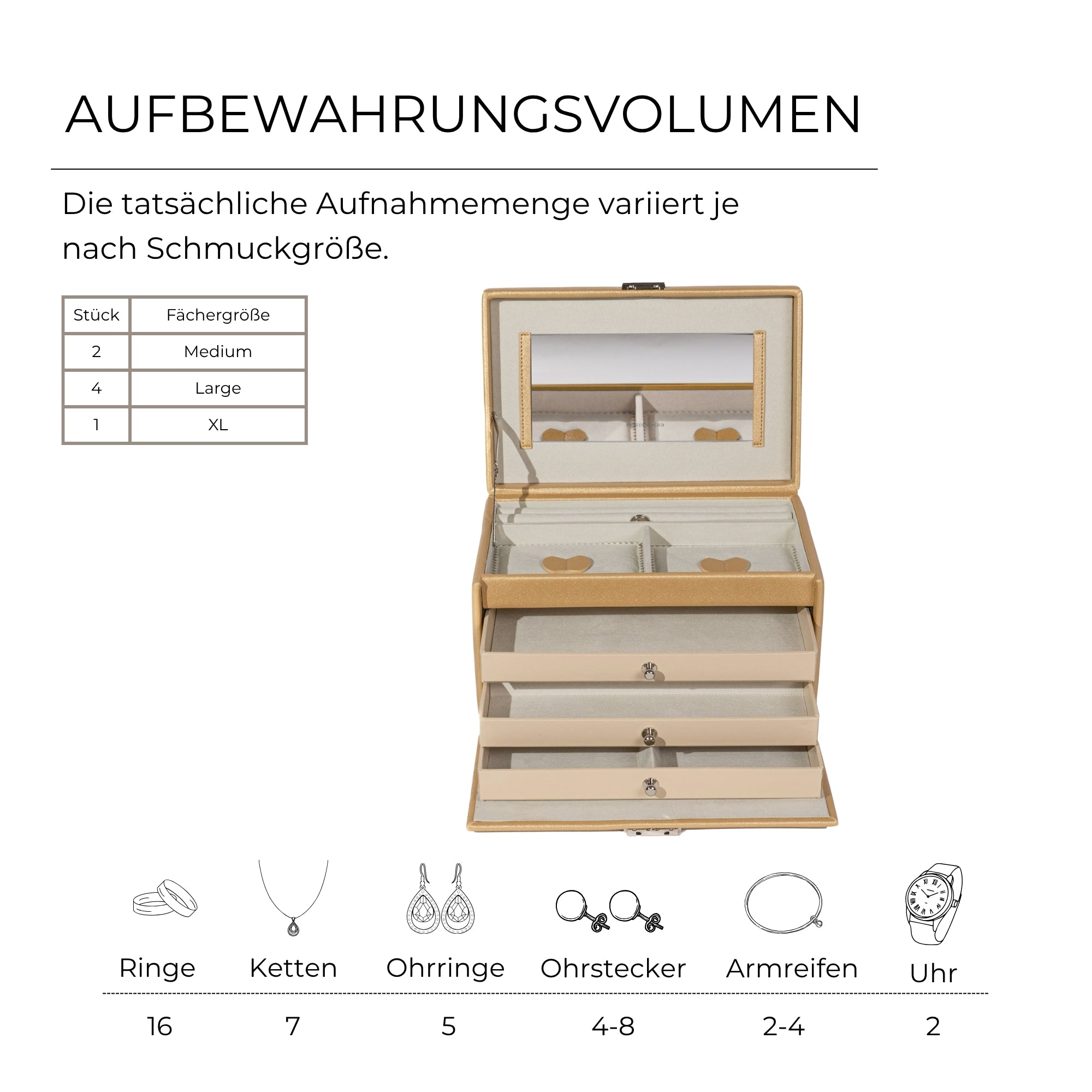 JOLIE Schmuckkästchen in Kreuznarben Optik