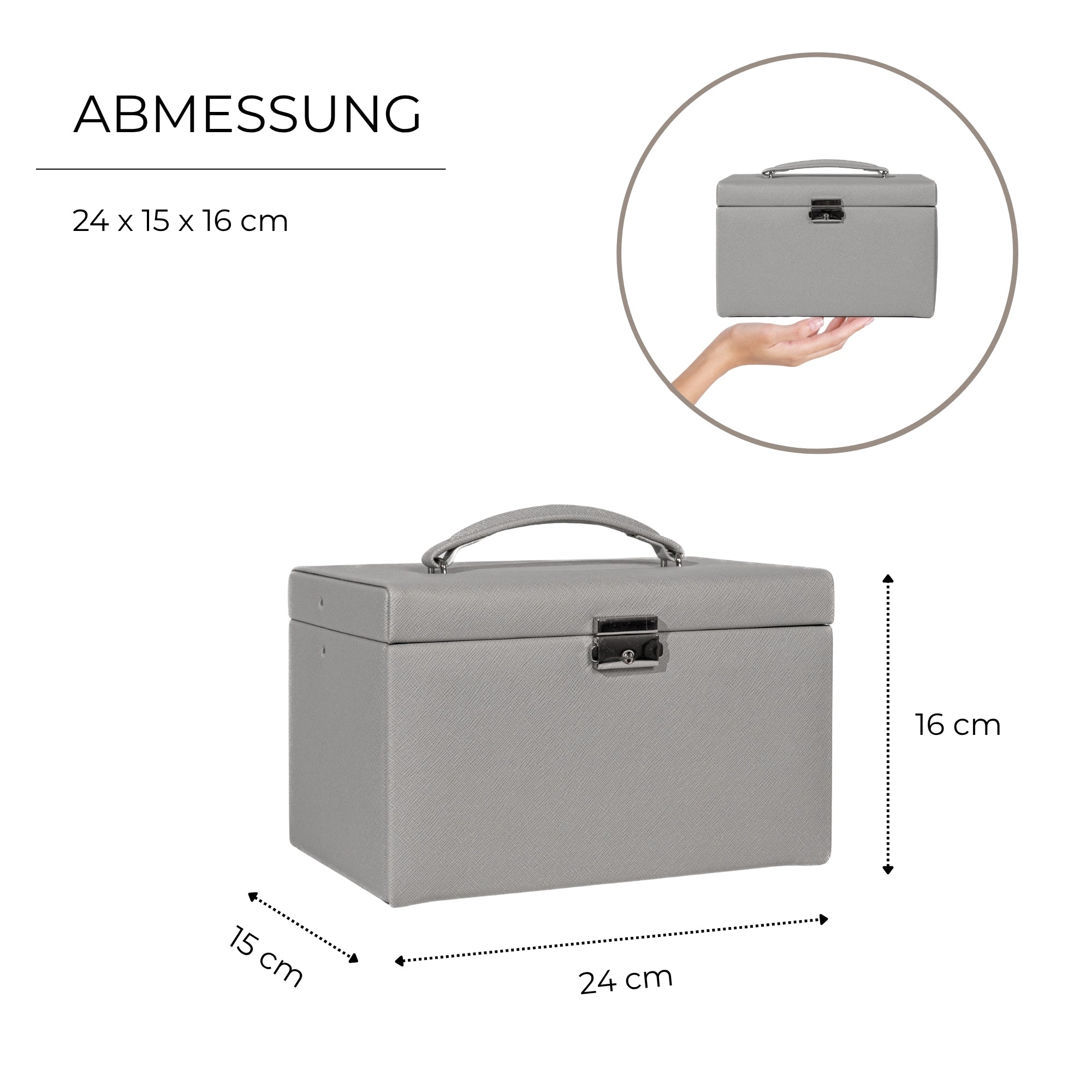 JOLIE Schmuckkästchen in Kreuznarben Optik