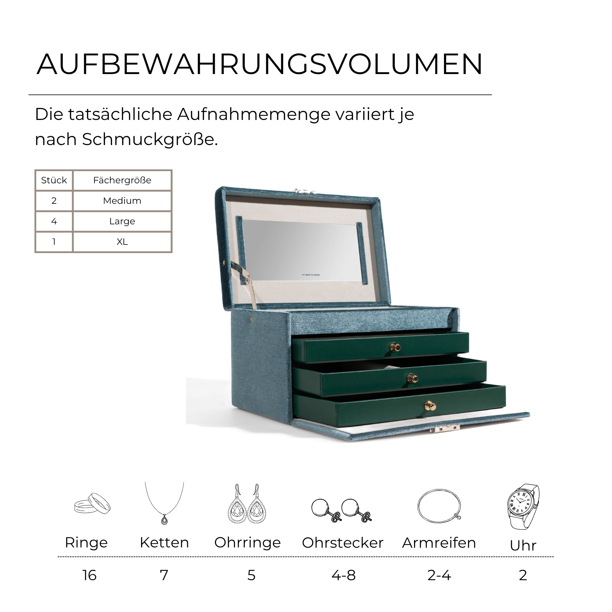 CHENILLE Schmuckkasten aus Samt