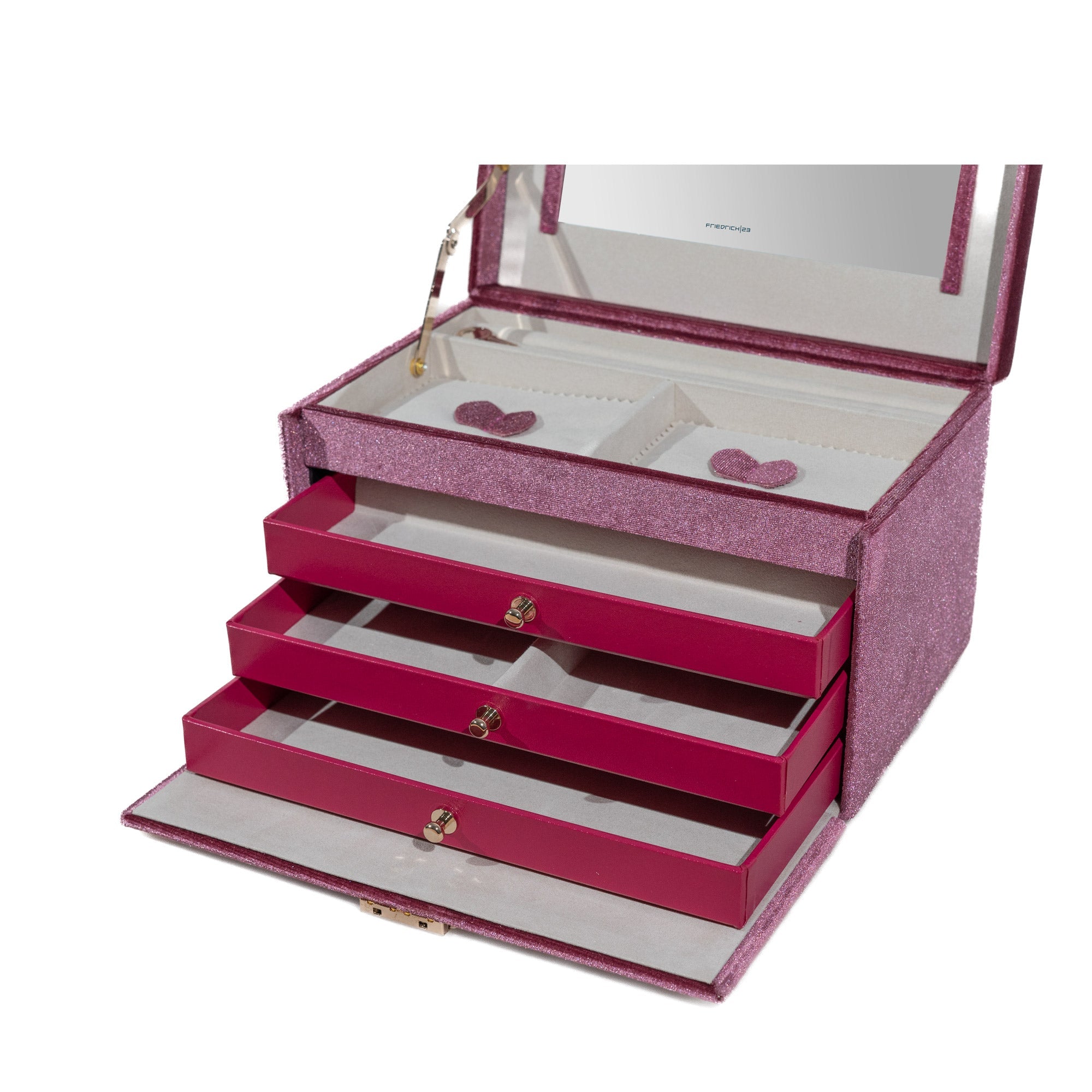 Jewelry case, chenille