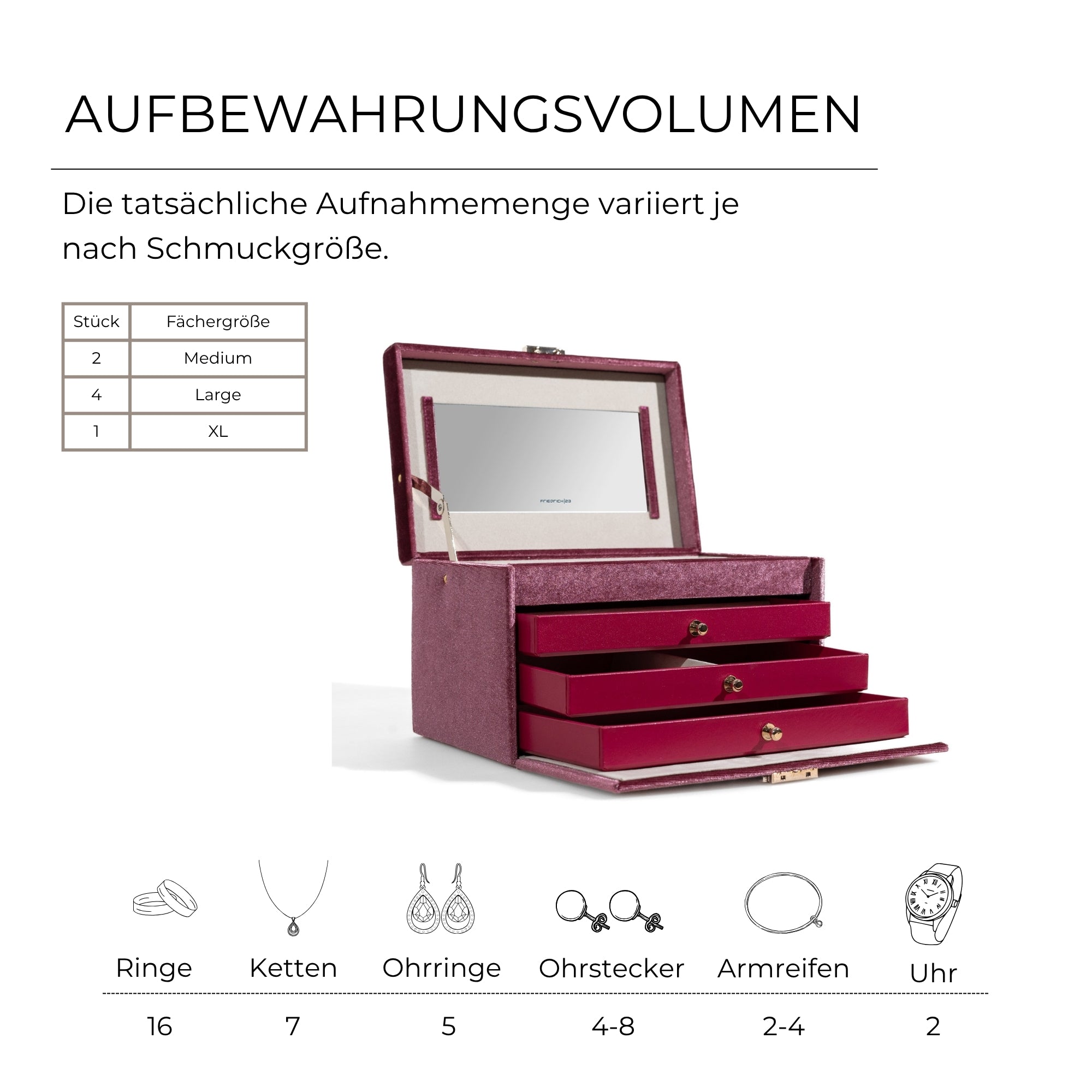 CHENILLE Schmuckkasten aus Samt
