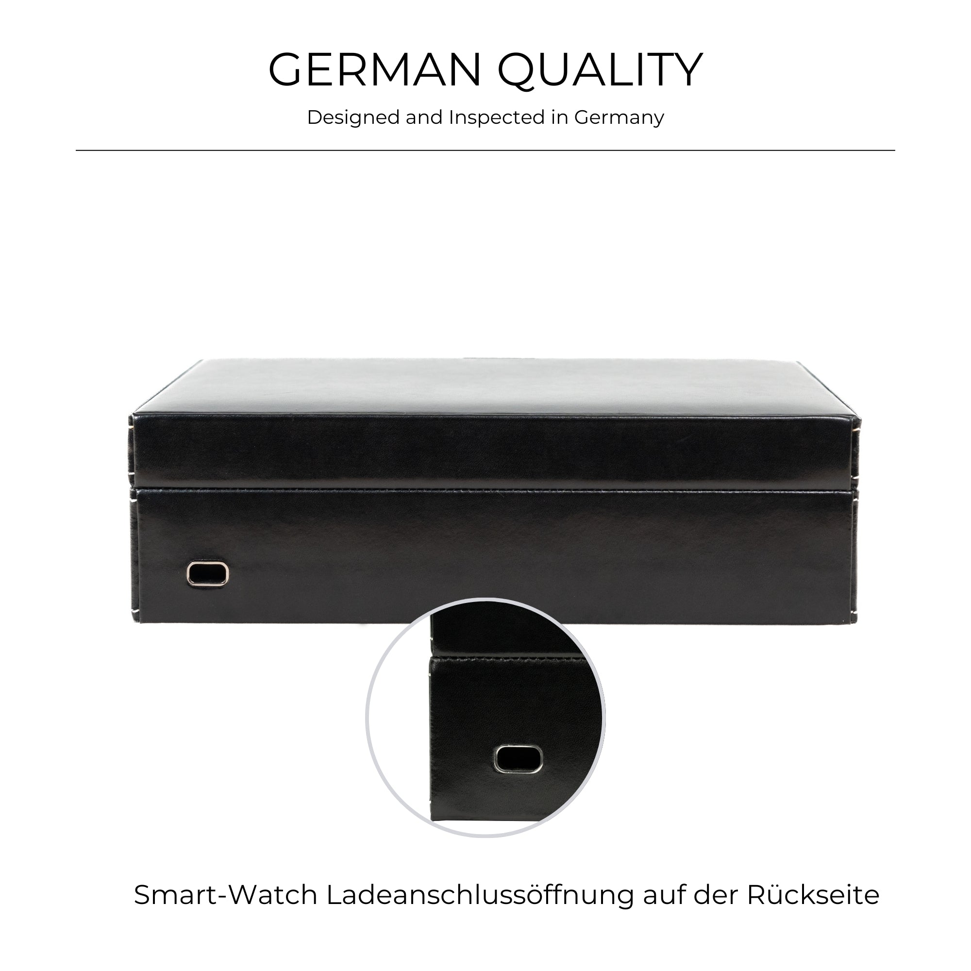 LONDON Uhrenbox für 10 Uhren aus Leder