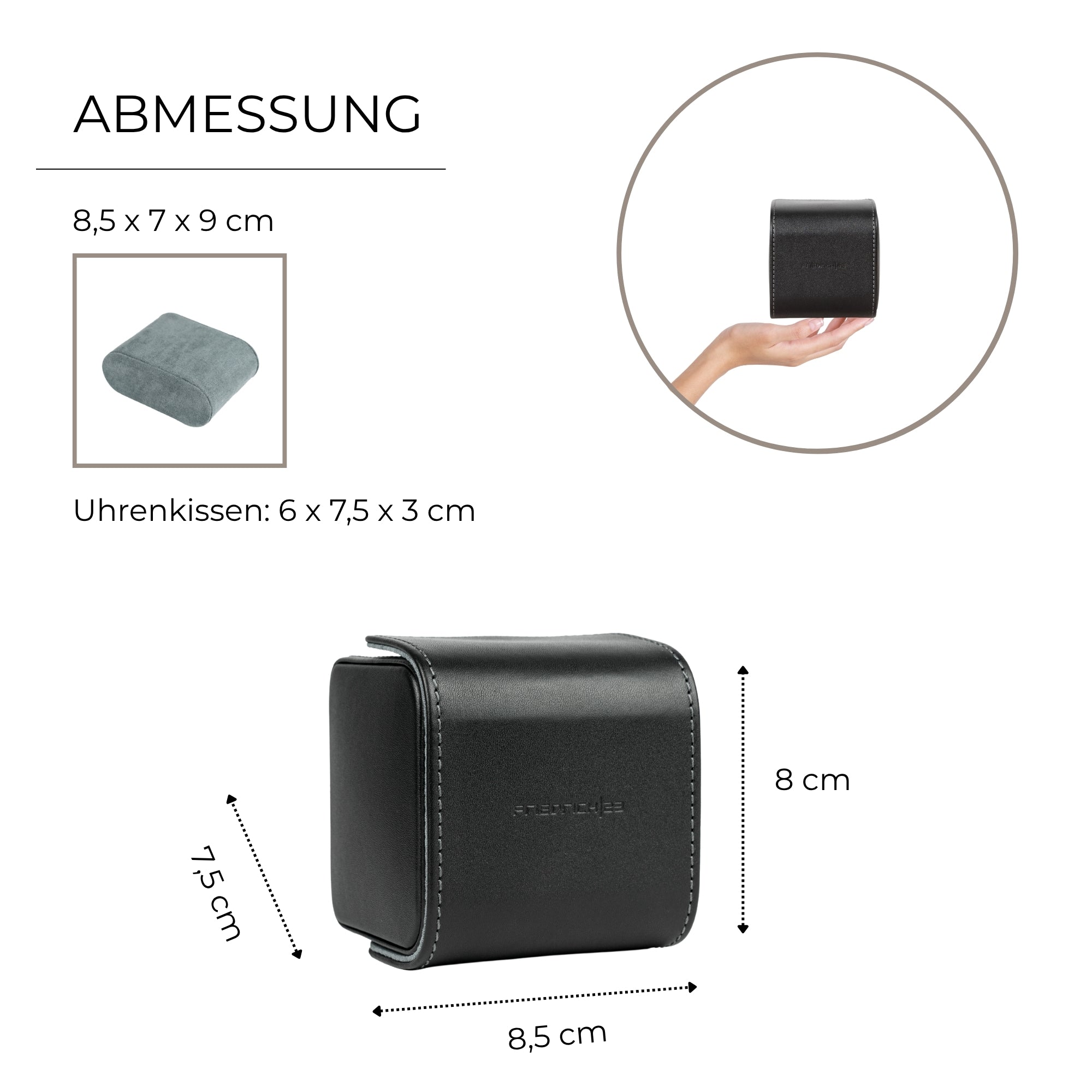 INFINITY Uhrenetui für 1 Uhr aus Leder