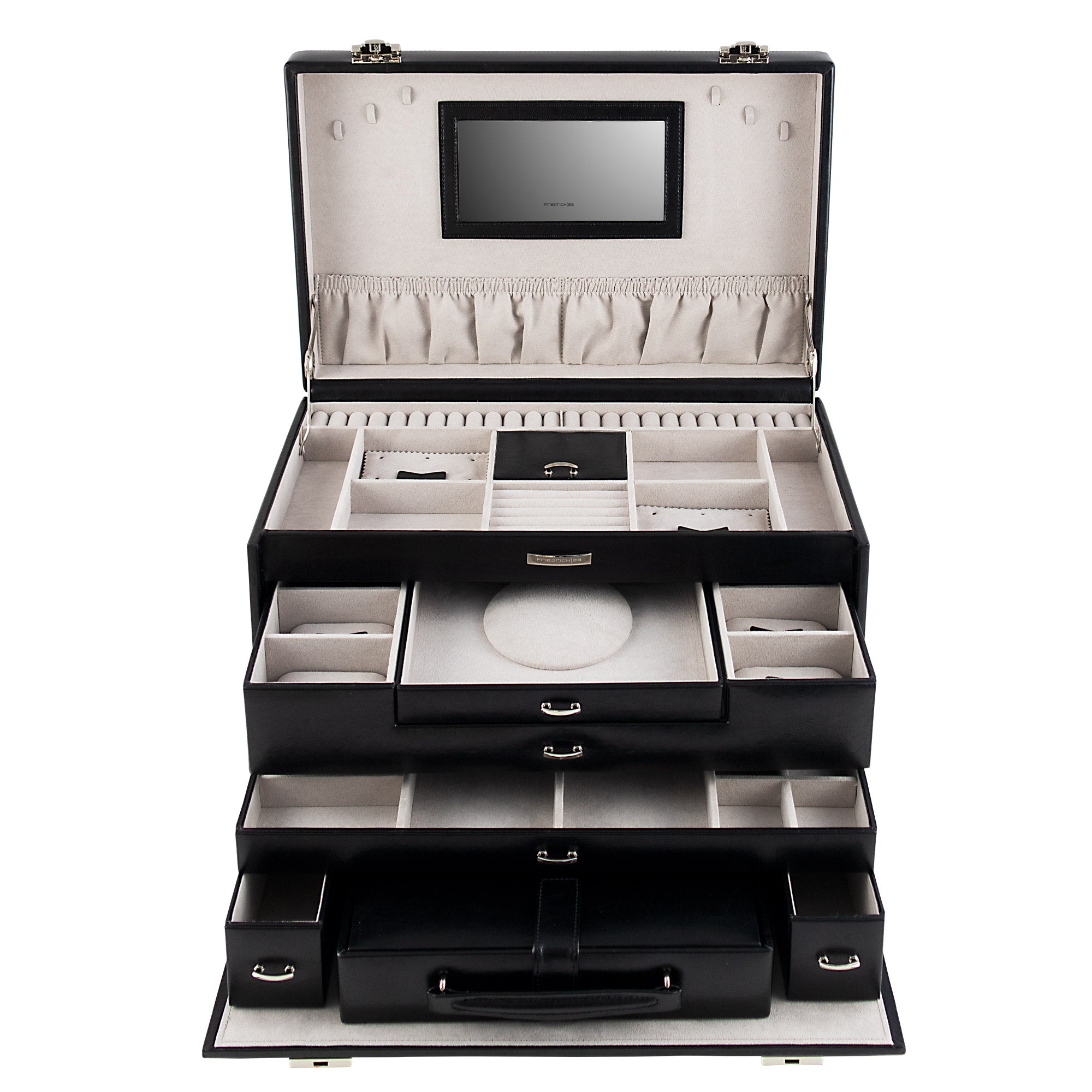 Jumbo jewelery case Classico XXL with leather safe case