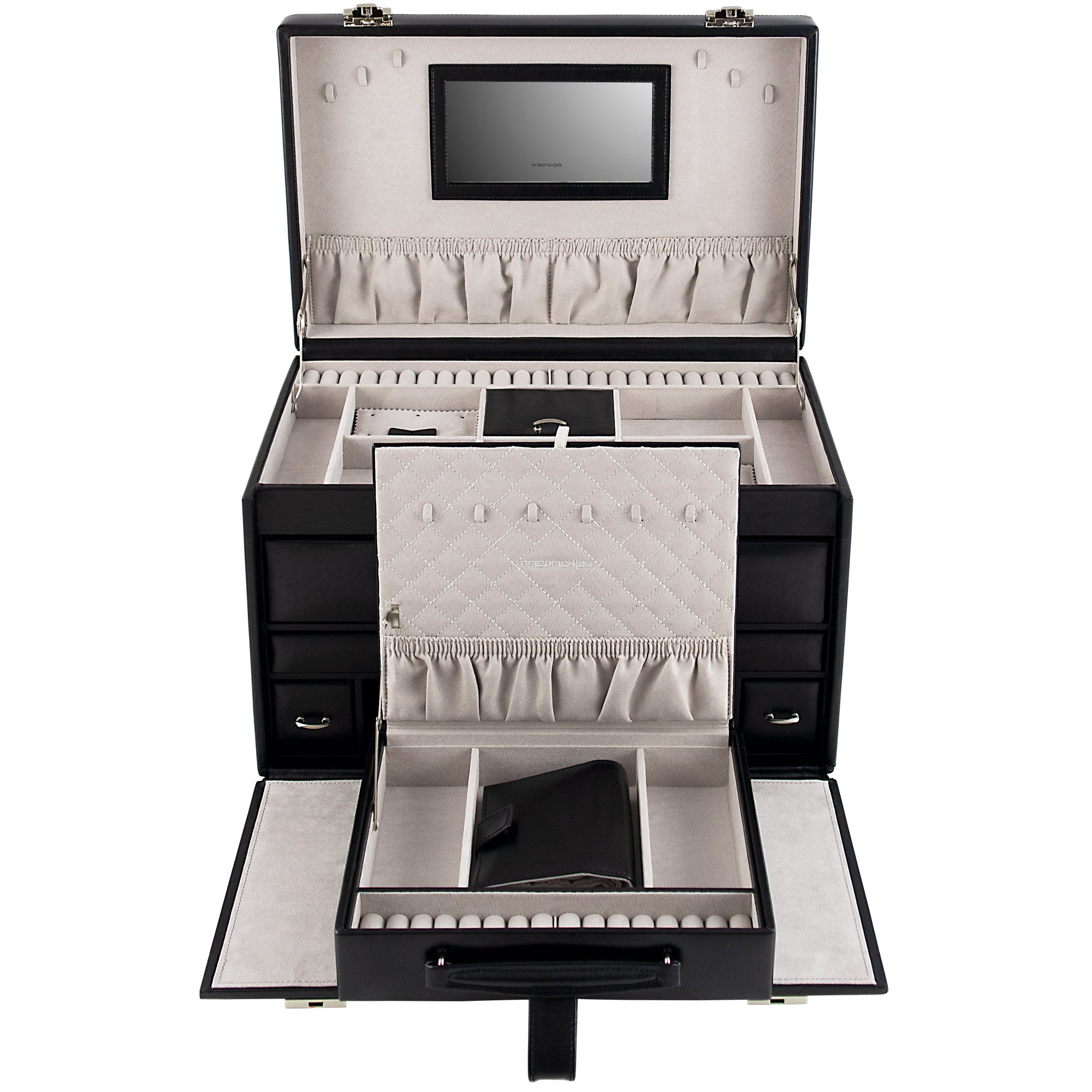 Jumbo jewelery case Classico XXL with leather safe case