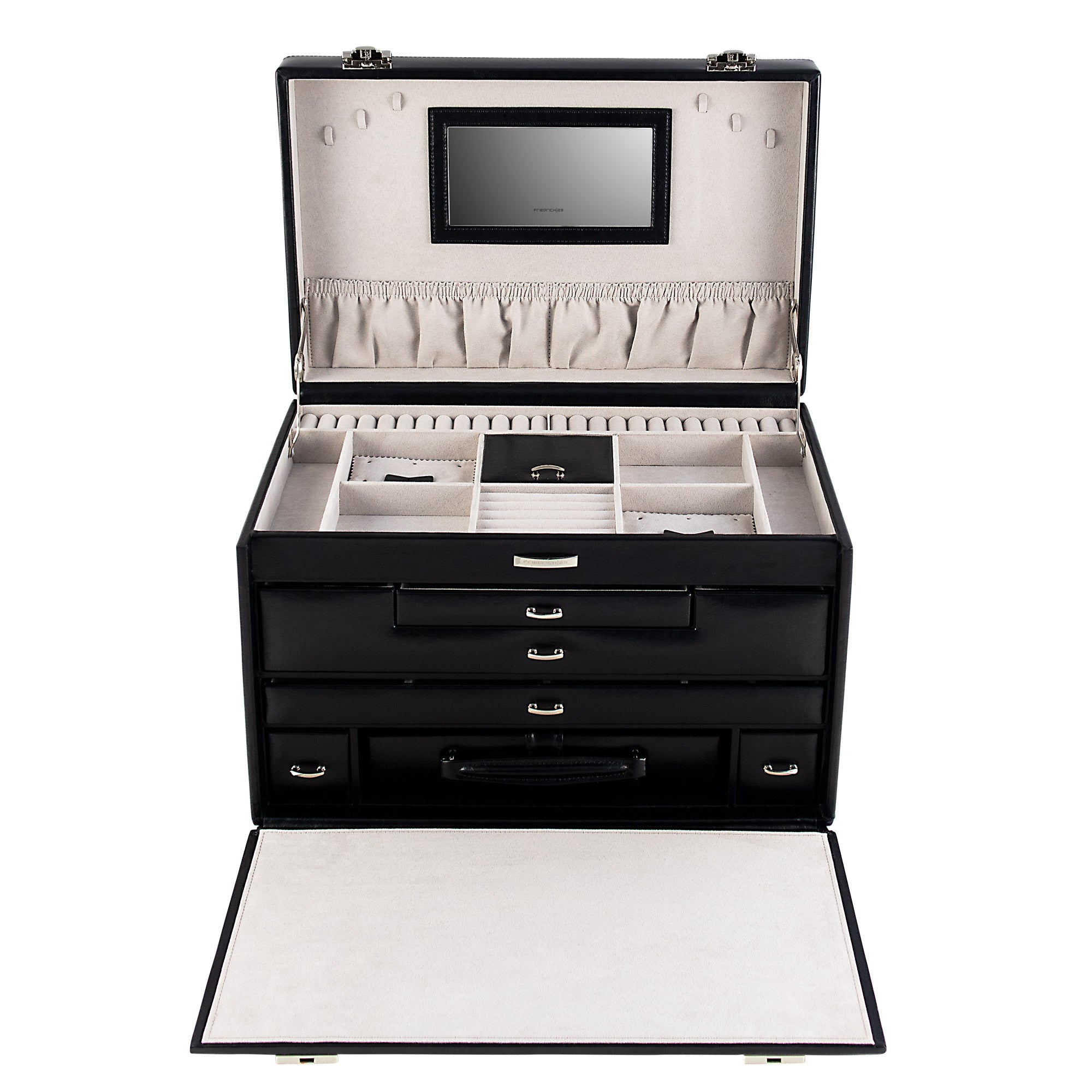 Jumbo jewelery case Classico XXL with leather safe case