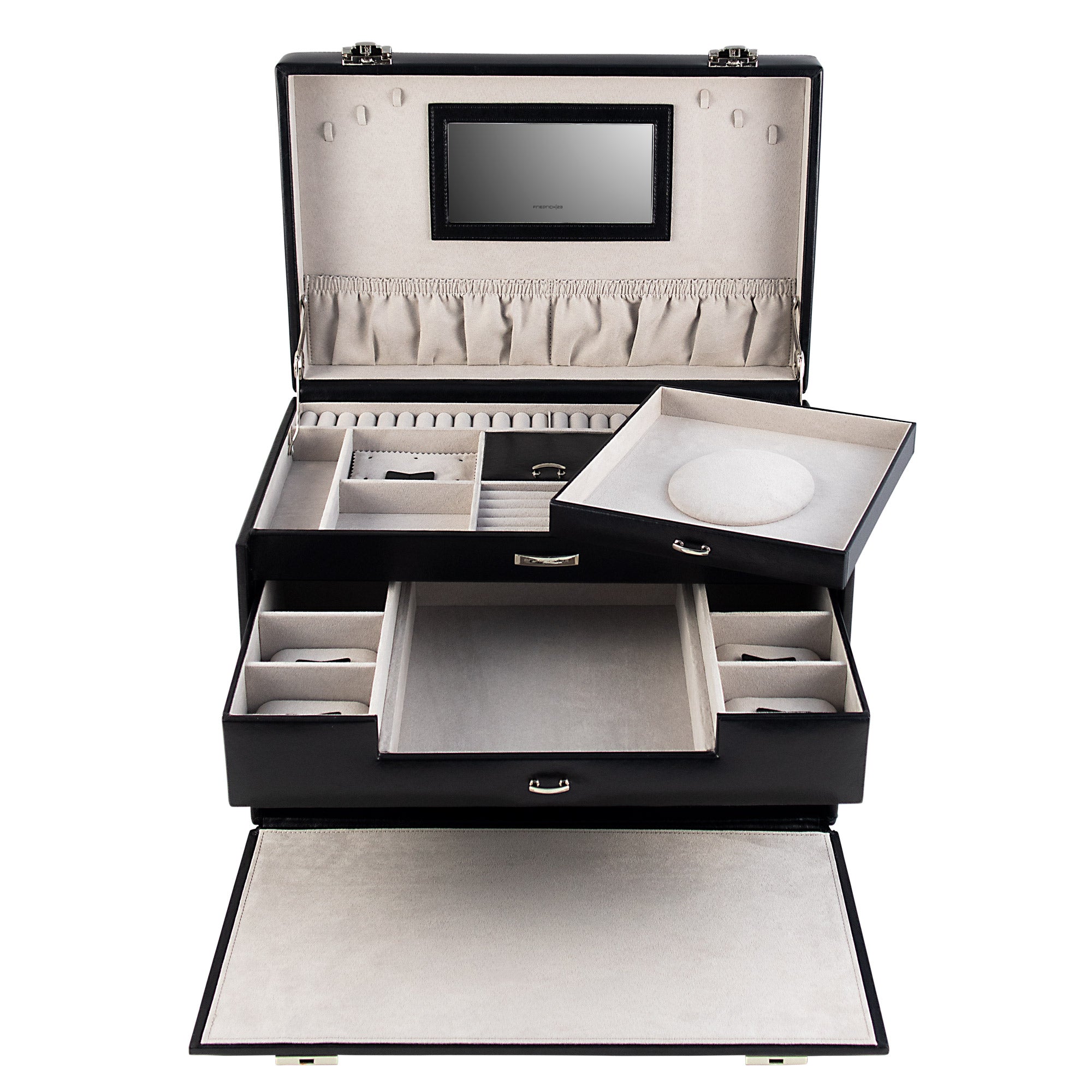 Jumbo jewelery case Classico XXL with leather safe case