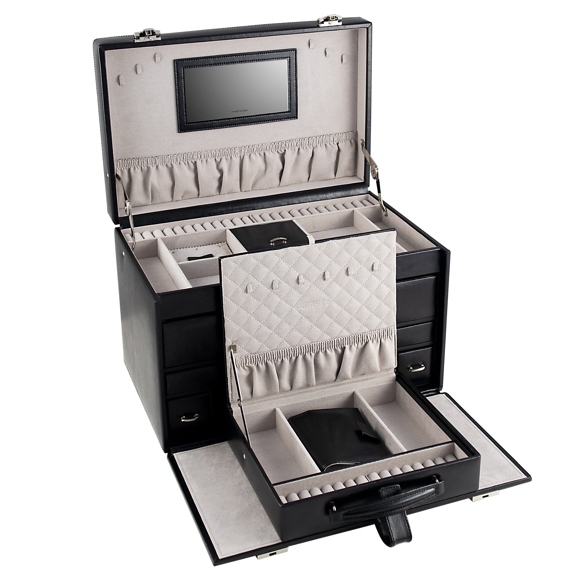 Jumbo jewelery case Classico XXL with leather safe case