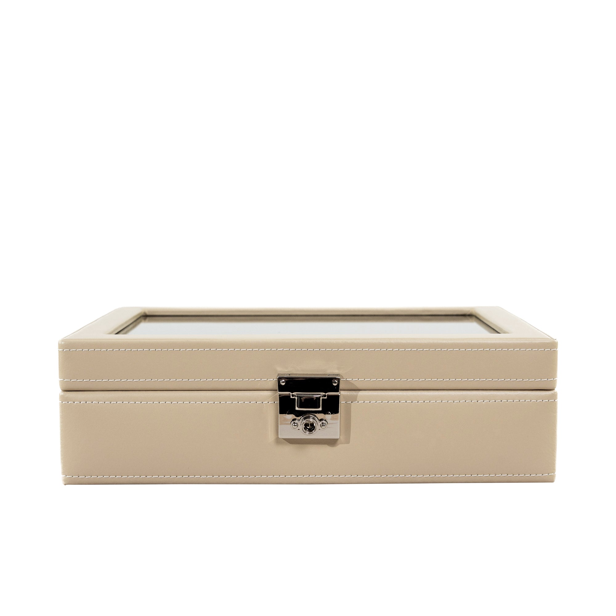 CORDOBA Uhrenbox für 10 Uhren aus Leder mit Glas