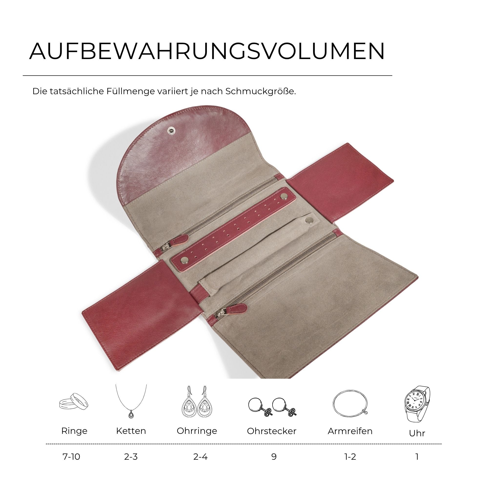 SIENNA Schmuckrolle groß -  Leder