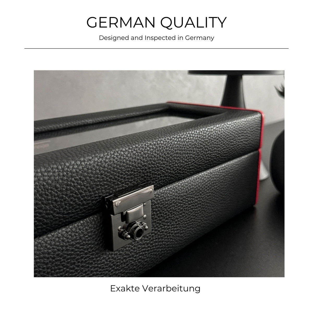 MARANELLO – 5er Uhrenbox - Genarbtes Vollrindleder