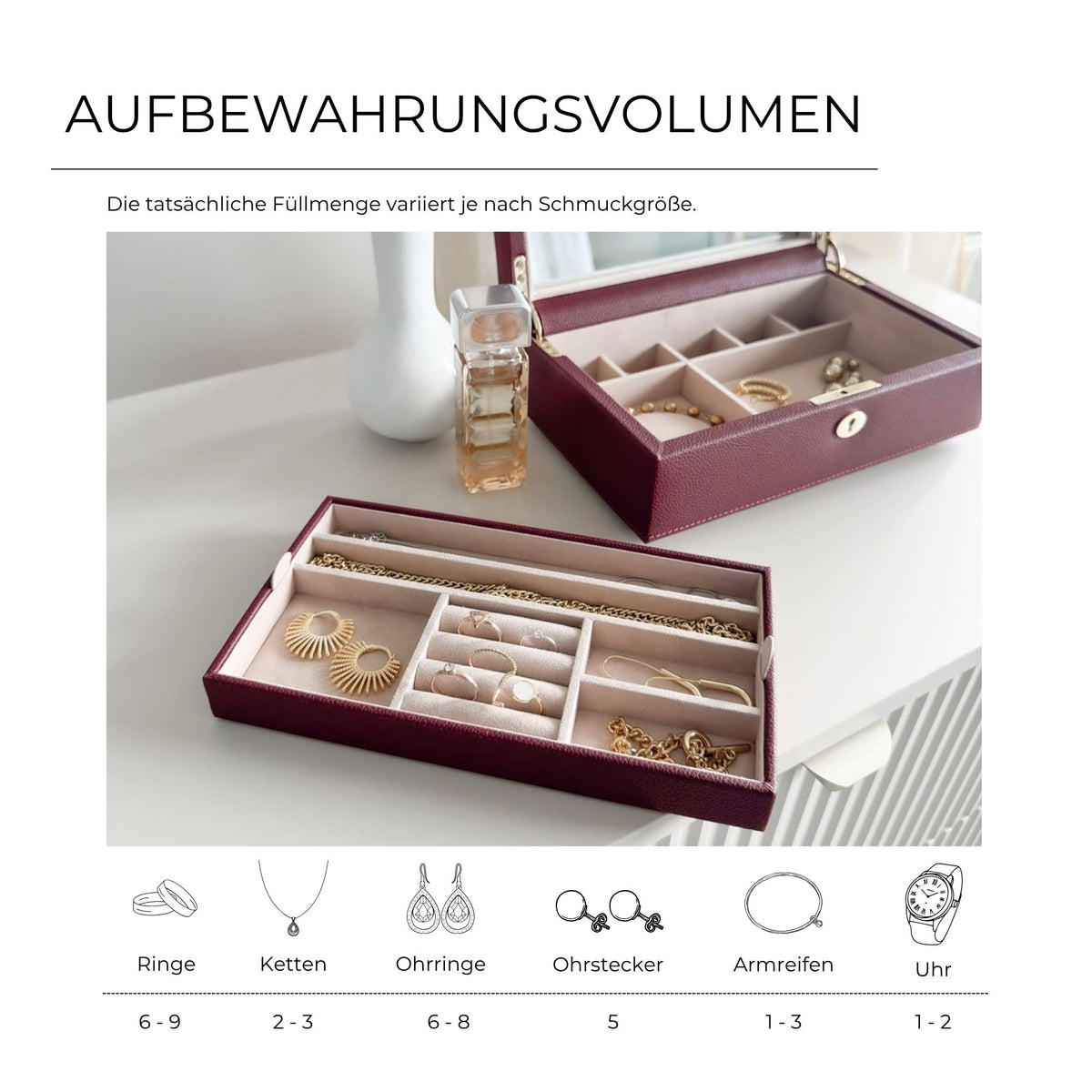 VITORIA - Schmuckkästchen - Echt Leder