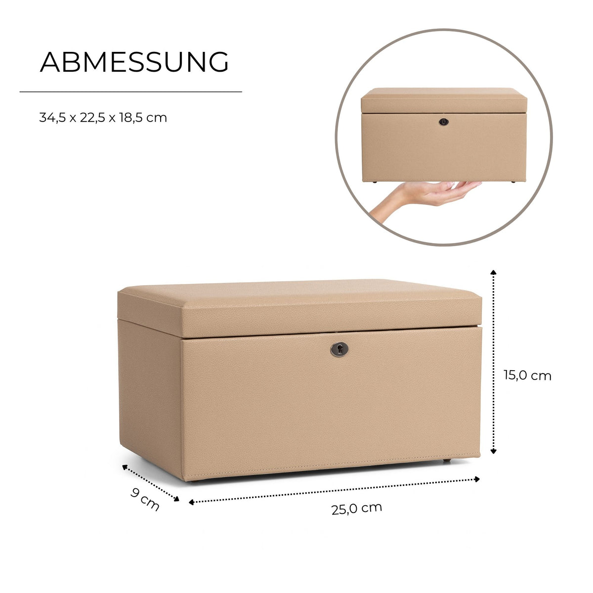 VITORIA - Large Jewelry Box - Genuine Leather