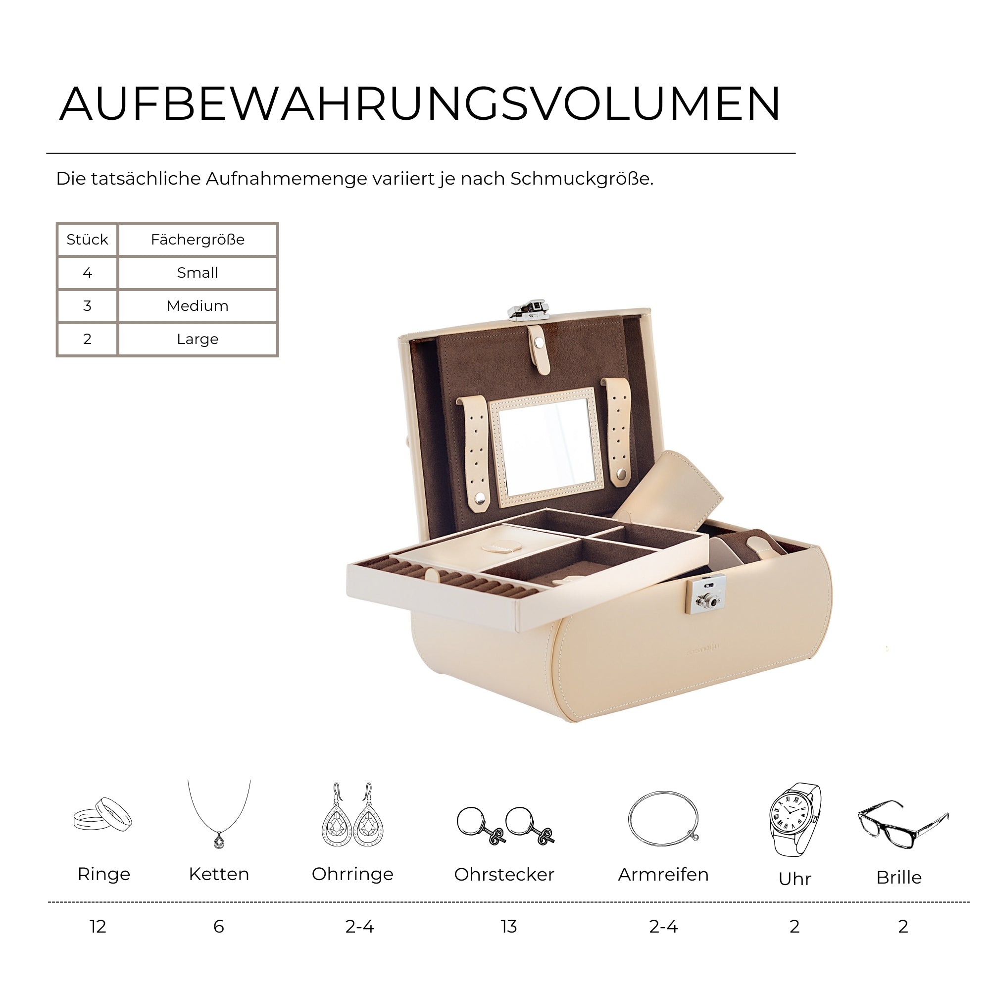 CORDOBA Schmuckkasten aus Leder